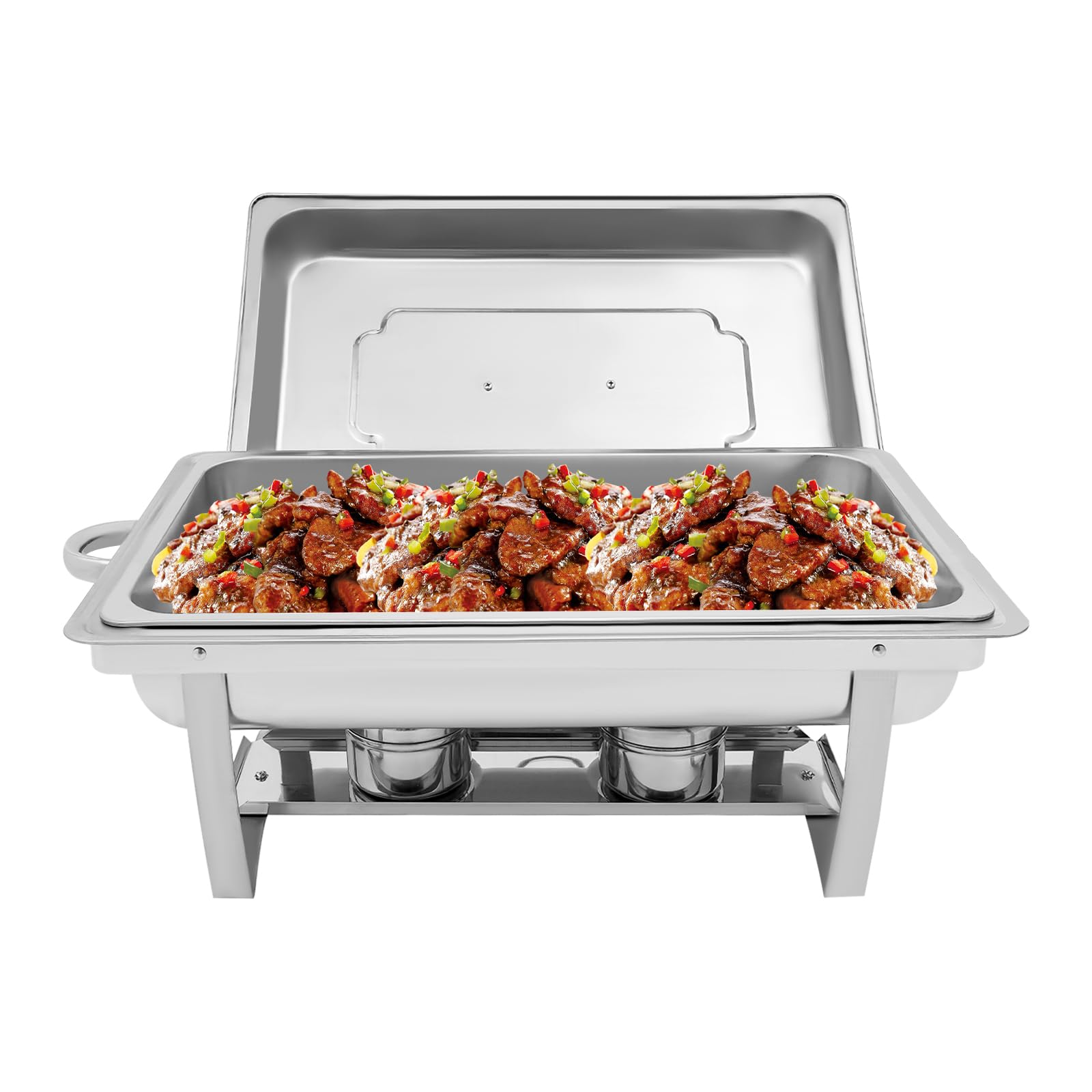 Juego de 9 litros para buffet de platos con práctica tapa, calentador de alimentos, calentador de buffet con patas, recipiente térmico para catering, buffet y fiestas