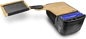 AutoExec Reach Car Desk for Your Vehicle Workstation and Mobile Office, Back Seat, Natural Birch