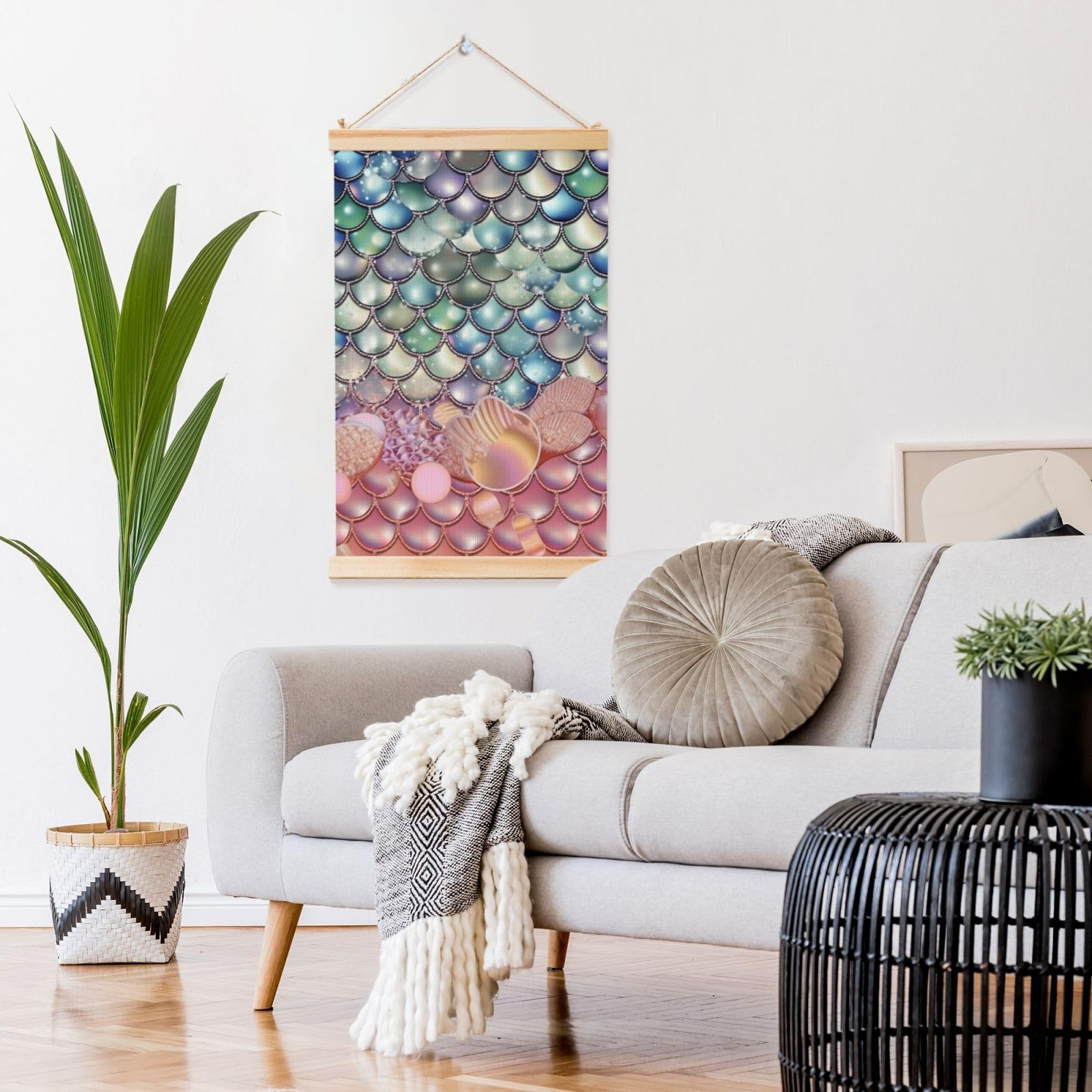 Amazon.com: DWVTFSM Pearl Fantasy Mermaid Scales Hanging Poster 
