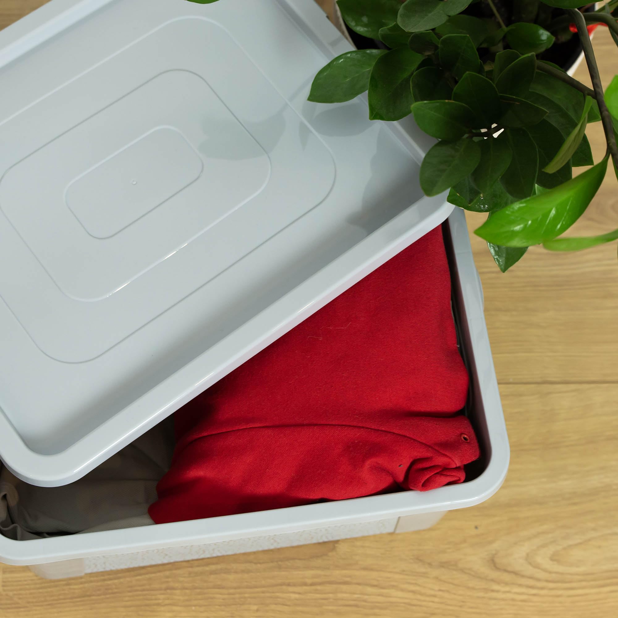 Conteneur Boîte Plastique MultiBox Avec Couvercle 33x20x10cm 4,5L Gris - Rangement Robuste Pour Maison, Cave Et Salon
