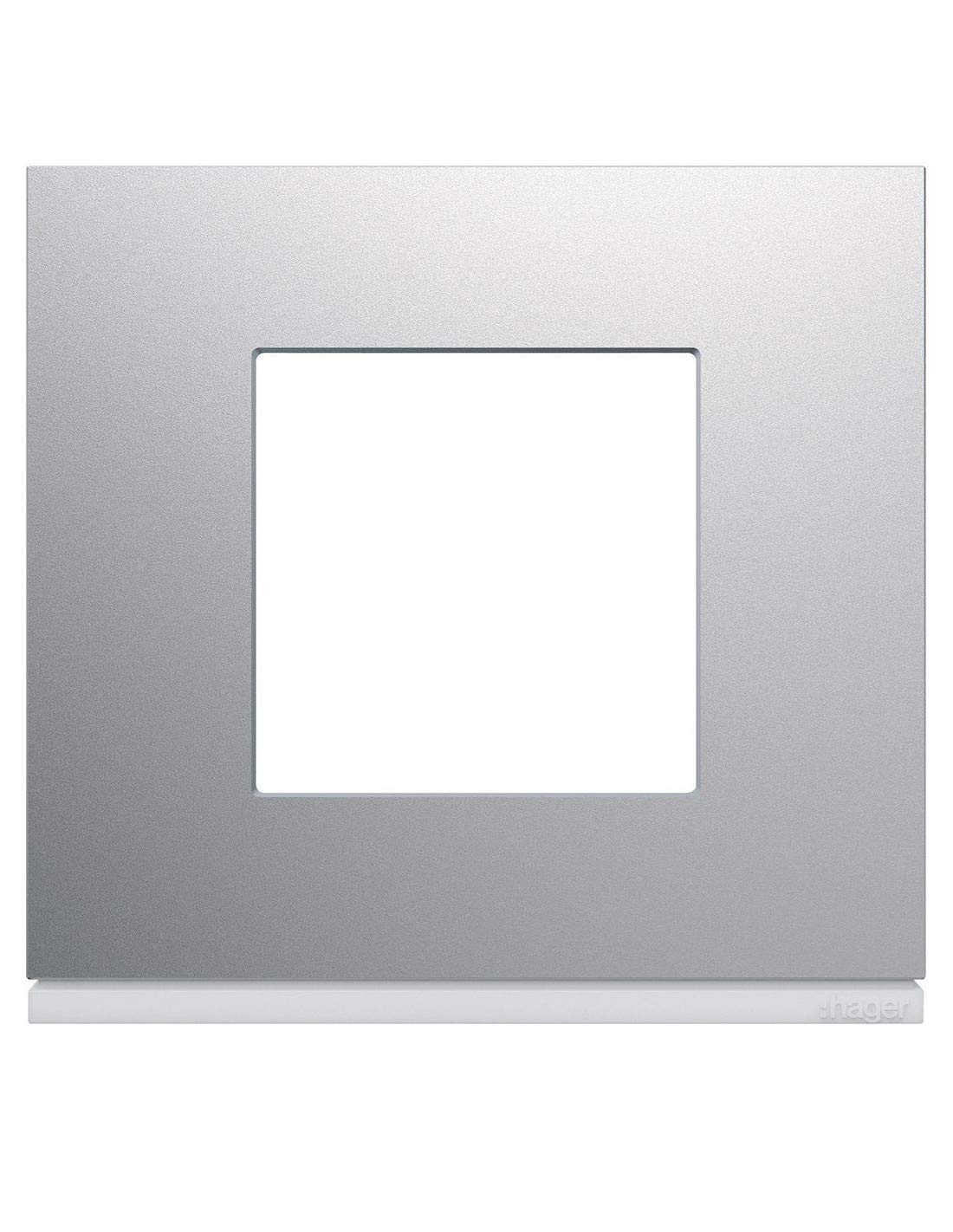 plaque - 1 poste - titane - hager gallery wxp0102