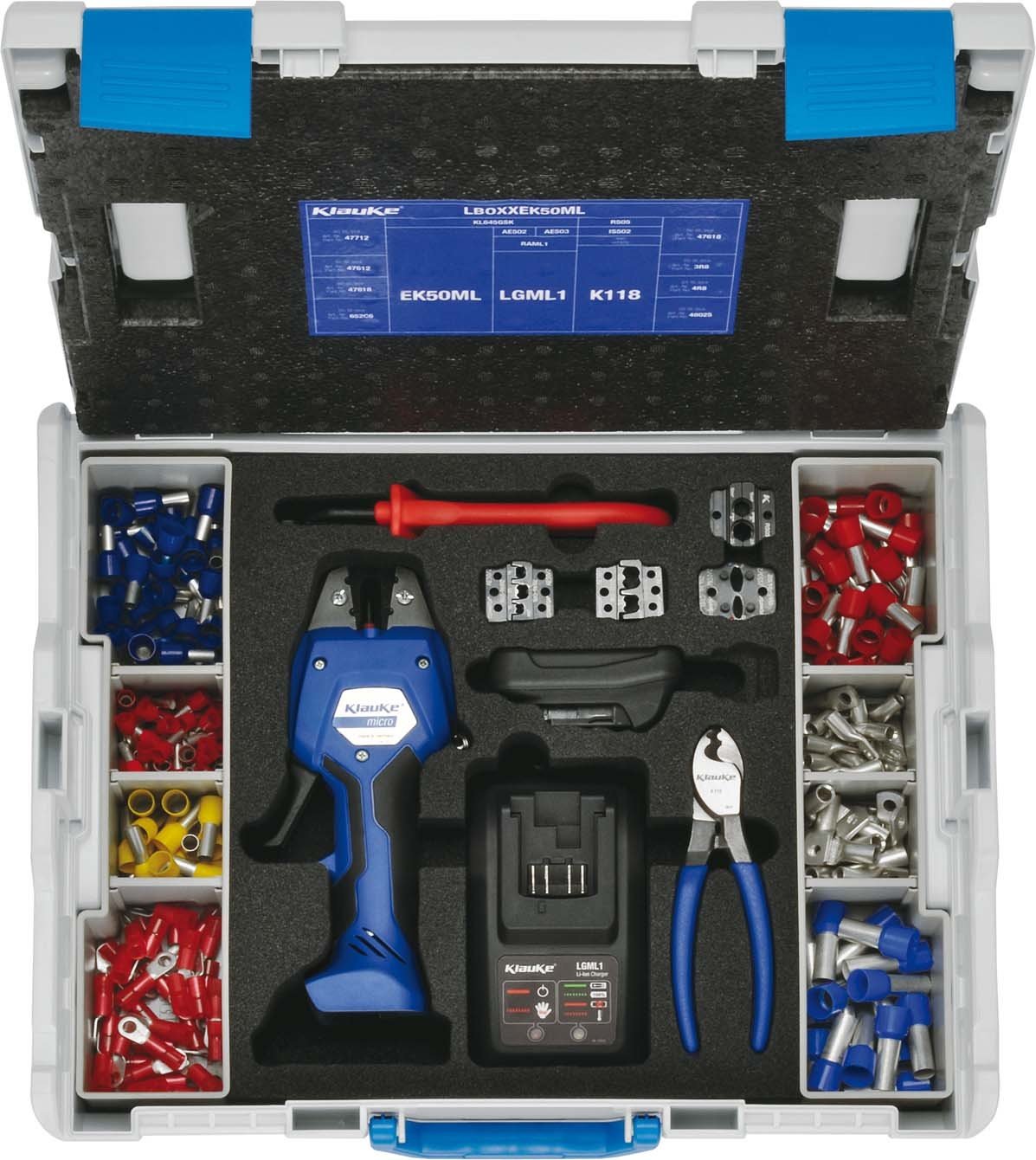 L-BOXX mit elektromechanischer Crimpzange KLAUKE LBOXXEK50ML