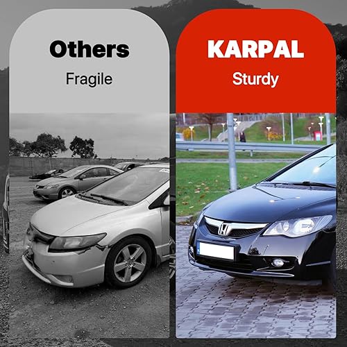 Miniatura 7 de KARPAL Moldura de rejilla delantera compatible con Honda Civic Sedan Chrome HO1210127 2009-2011