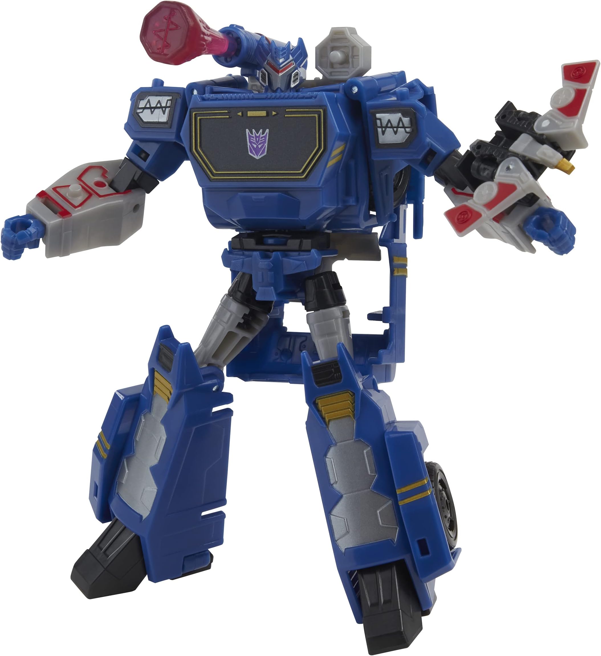 Transformers Bumblebee Cyberverse Adventures Toys Deluxe Class Soundwave Action Figure, Sound Blast Action Attack, 5-inch