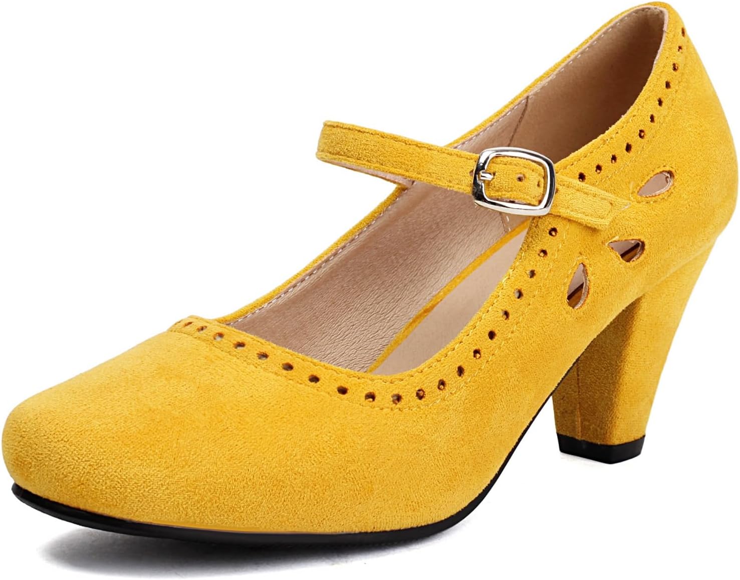 Elerhythm Women's Classic Mary Jane - Vintage Style Heels