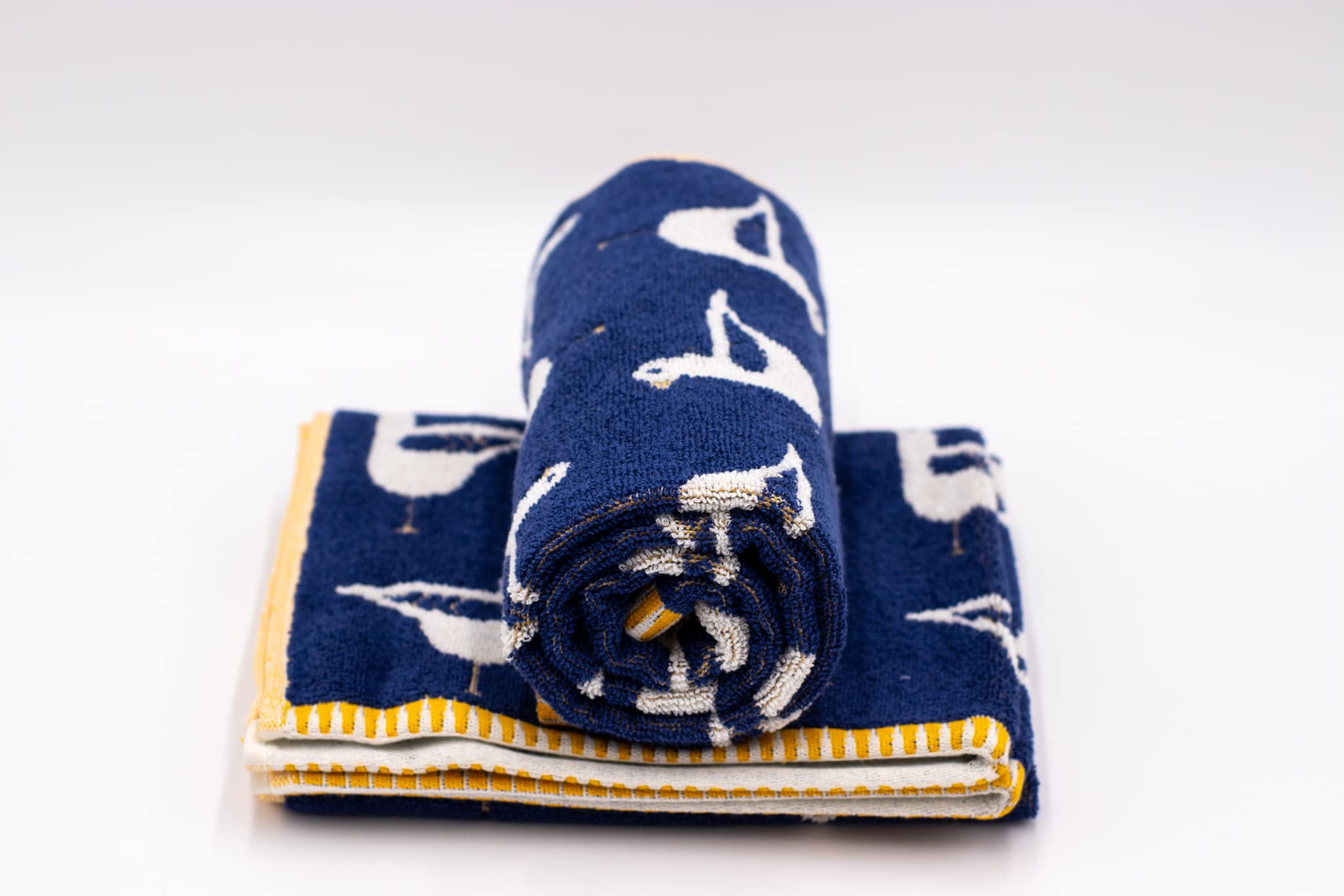 Lex's LinensBirds & Seagull Jacquard Blue Towel (2, Hand Towels)