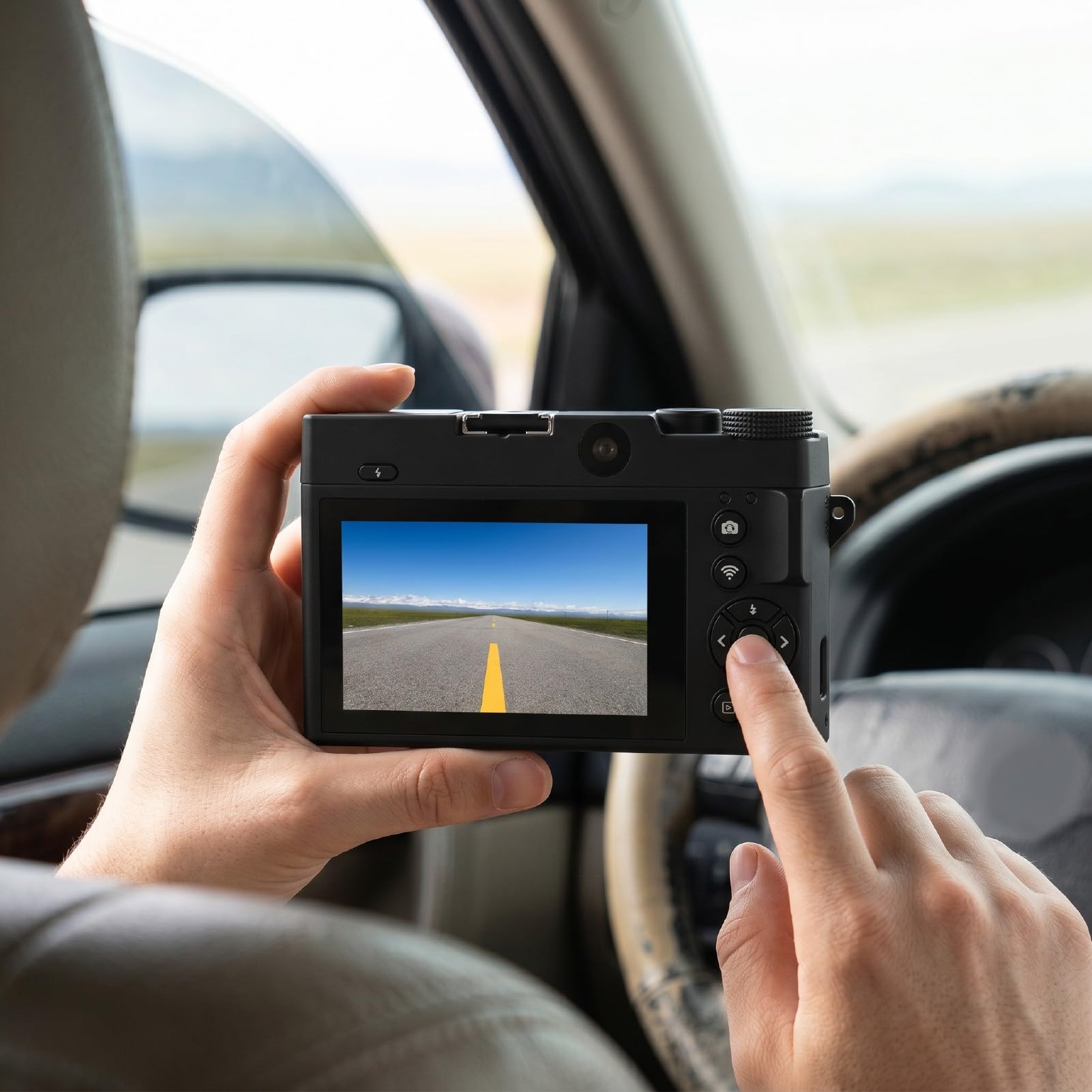 Fotocamera Mirrorless 5K, Fotocamera Vlog retrò con Doppio Obiettivo da 75 MP con Flash Pop-up, Schermo da 3 Pollici, Connessione App Zoom Digitale 18x, per la Registrazione di
