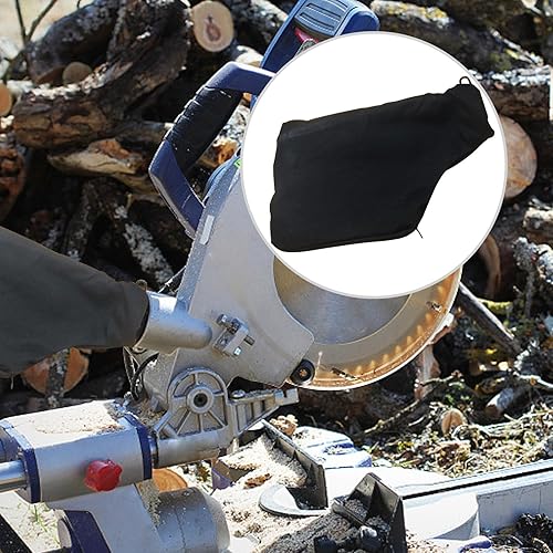 Miniatura 5 de 2 bolsas de recolección de polvo modelo 255 con cremallera y soporte ajustable con cable, bolsas colectoras de polvo negro para sierra ingletadora,