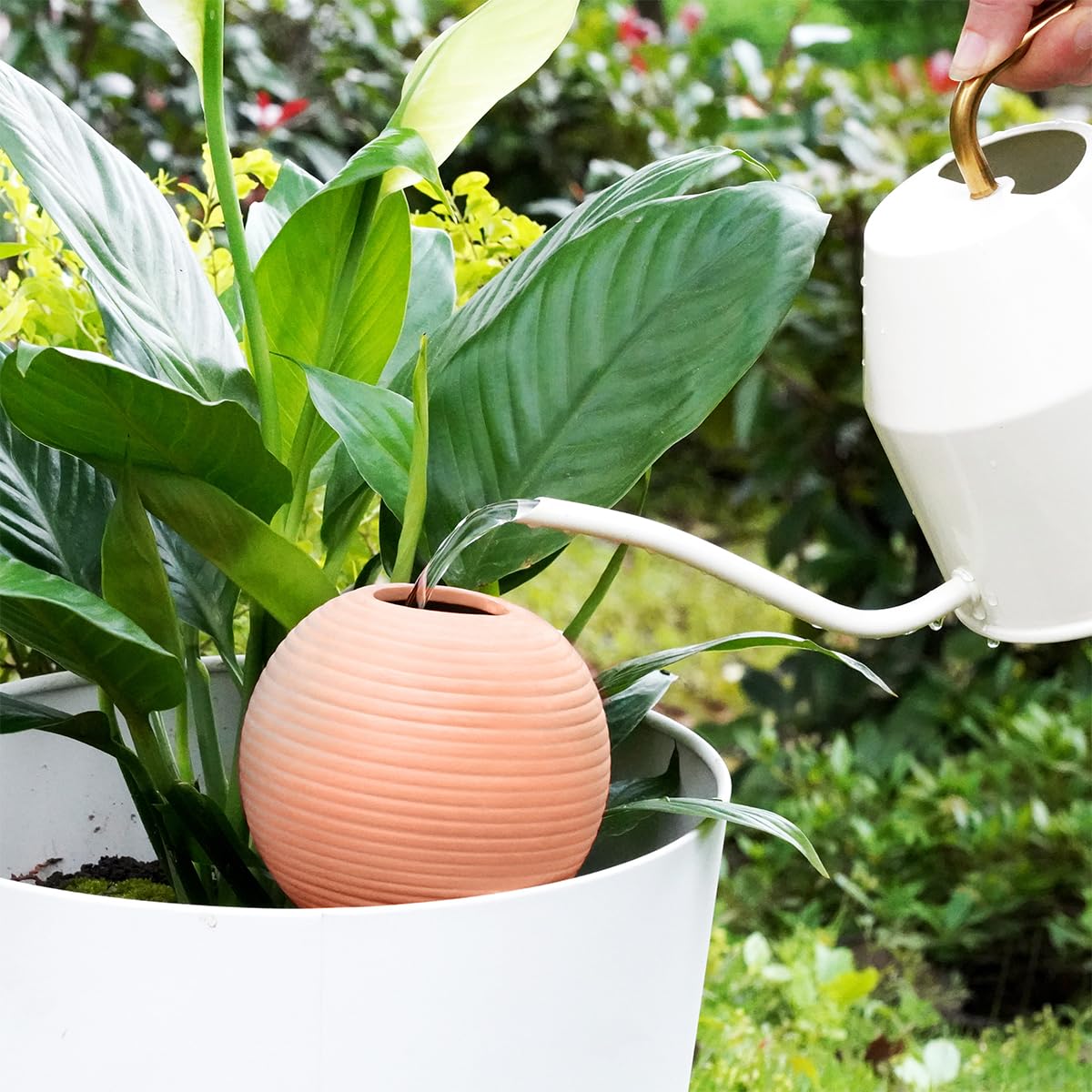 TerraCotta Pflanzen-Bewässerungsstäbe, automatische Pflanzenbewässerungskugeln-Geräte, 400 ml Wasserspender mit Korkstopfen für Topfpflanzen, selbstbewässernde Spikes für Außen- und