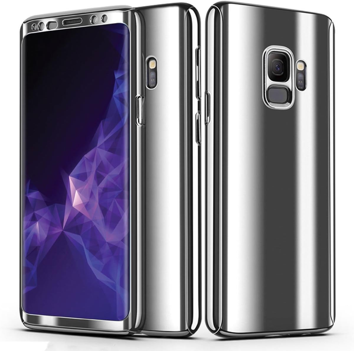FastSun S7 Edge Case, Ultra-Thin Luxury Electroplate 360 Full Body Shockproof Rugged Slim Hard Plating Mirror Smooth Matte + Screen Protector Cover case for Samsung Galaxy S7 Edge (Silver)