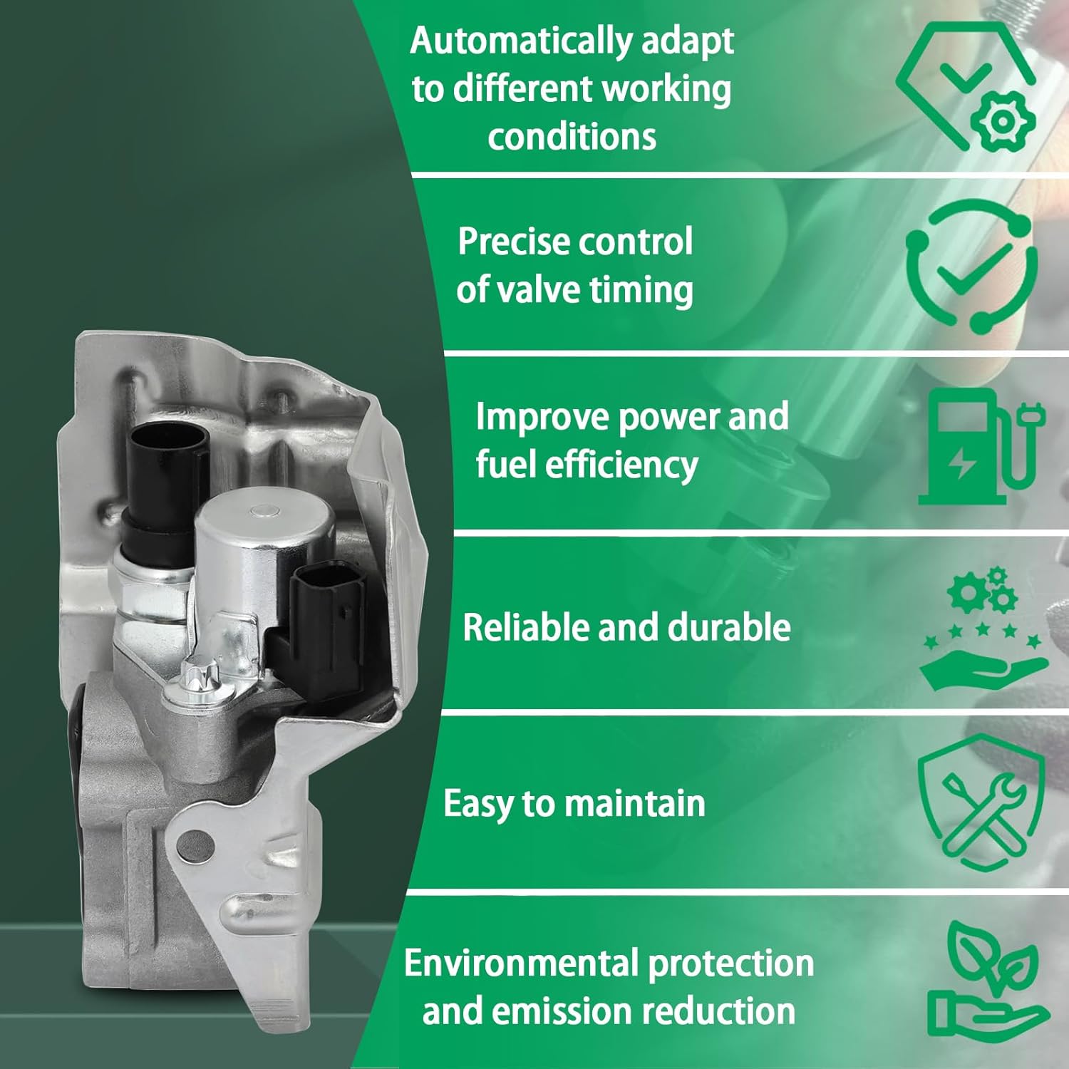 SCITOO Engine Variable Valve Timing (VVT) Solenoid for Honda Fit 1.5L 918-172