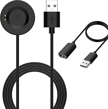 Charger Intended for iTECH Fusion 2 Smartwatch USB 6.5ft Replacement Charging Cable Cord for iTECH Fusion 2 Smart Watch Charging Stand, Charging Dock Station Cradle