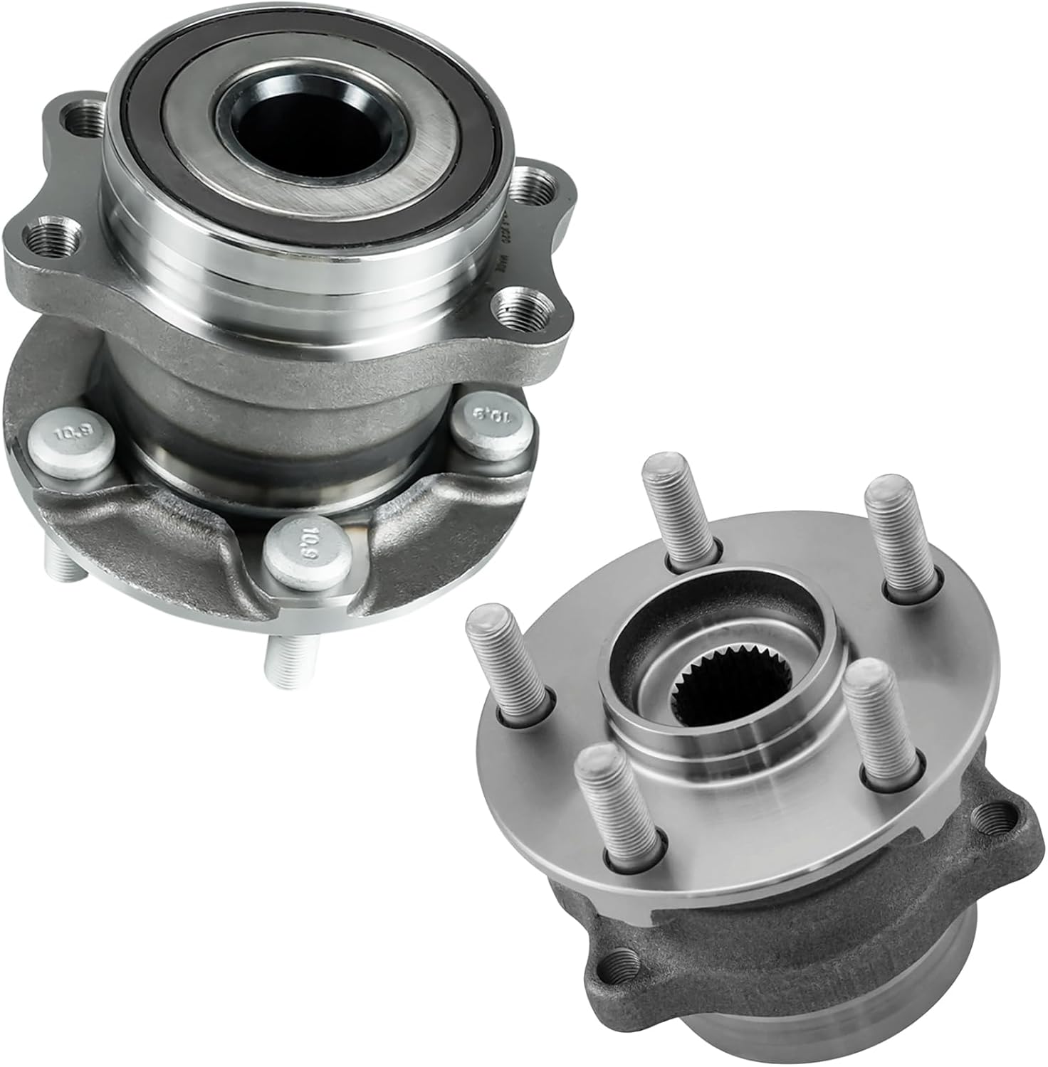 2Pcs Rear Wheel Bearing and Hub Assembly with 5 Lugs 512518 for Subaru Forester, Crosstrek, Impreza, XV Crosstrek Low-Runout OE Directly Wheel Hub Bearing Assembly, 28473FJ020 HA590522 BR930928
