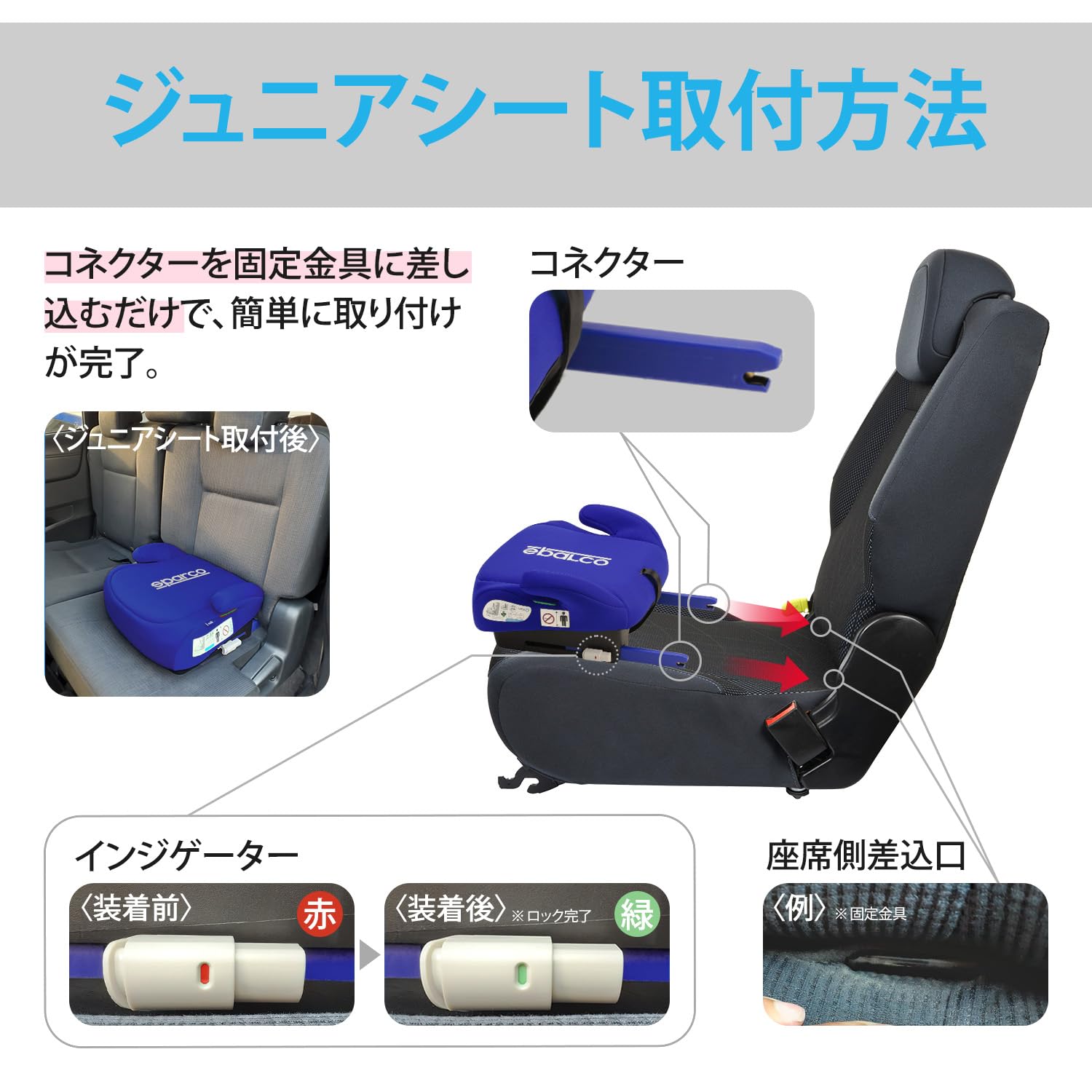 Amazon.co.jp: SPARCO(スパルコ) ジュニアシート ブースタークッション