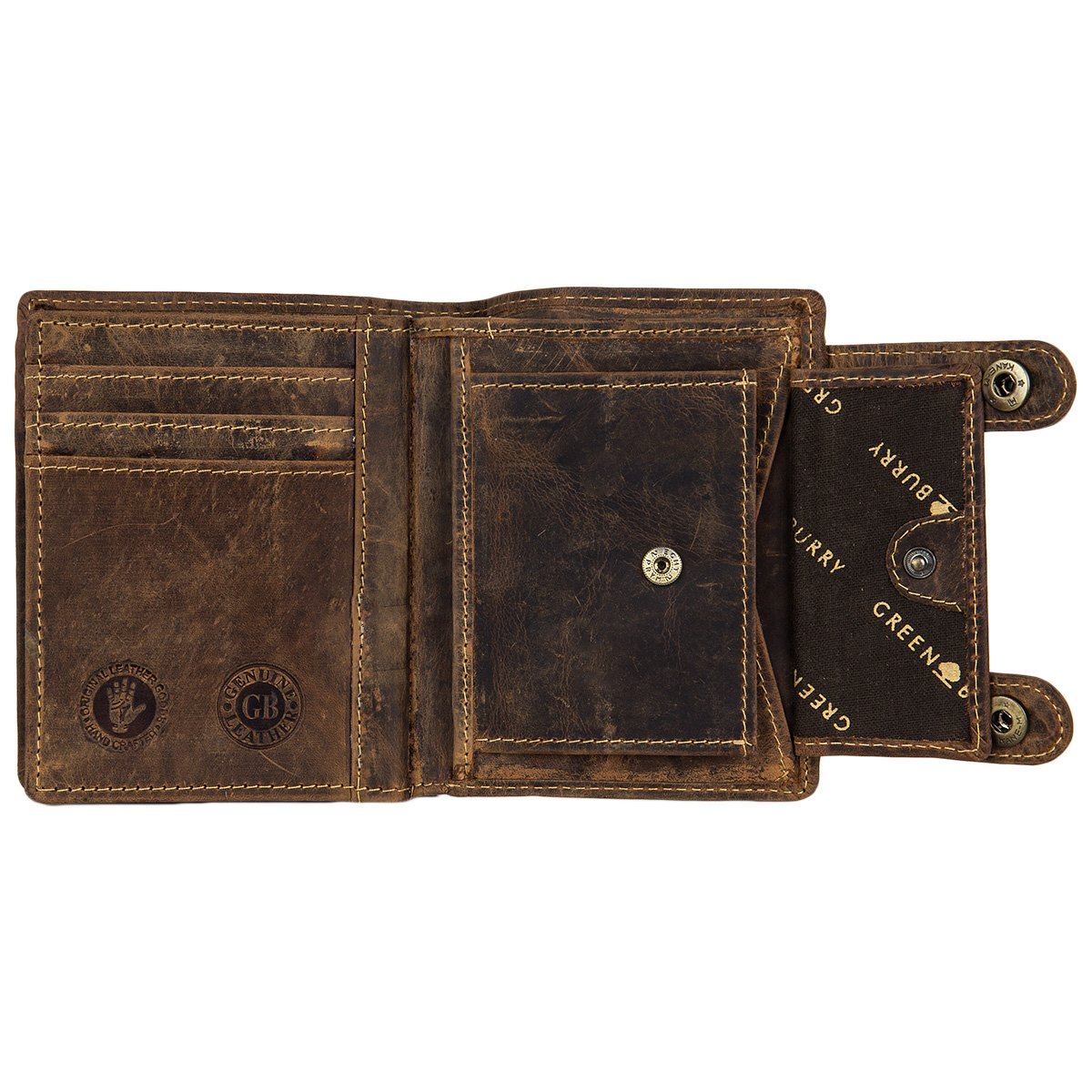 Greenburry Vintage Skull Monedero piel 10 cm