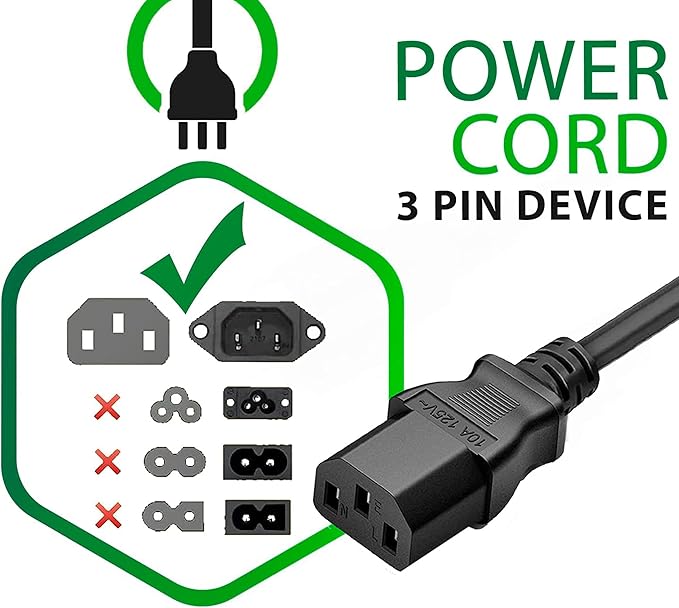 Cable de alimentación AC de 6 pies compatible con cargador Square S089 miniatura 2