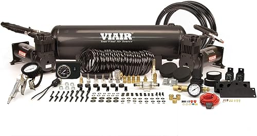 Sistema de aire integrado Dual Stealth Black 444C (200 PSI - 3.53 CFM - 40 Amp - 12V - 2.5 galones. Tanque)