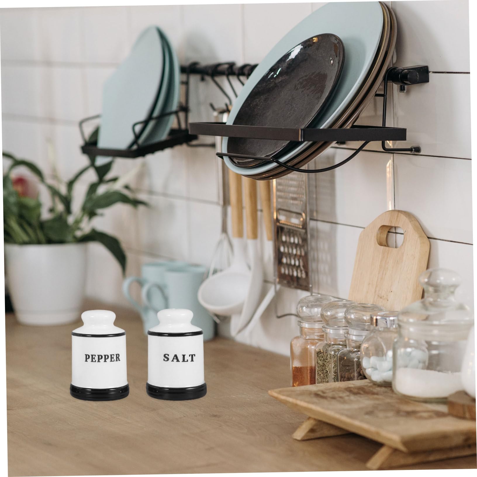 Garneck 4piezas Frascos De Condimentos De Cerámica Dispensador De Aceite y Vinagre Para Cocina Organizador De Especias Mantiene Los Condimentos Unidades Hogar y Restaurante
