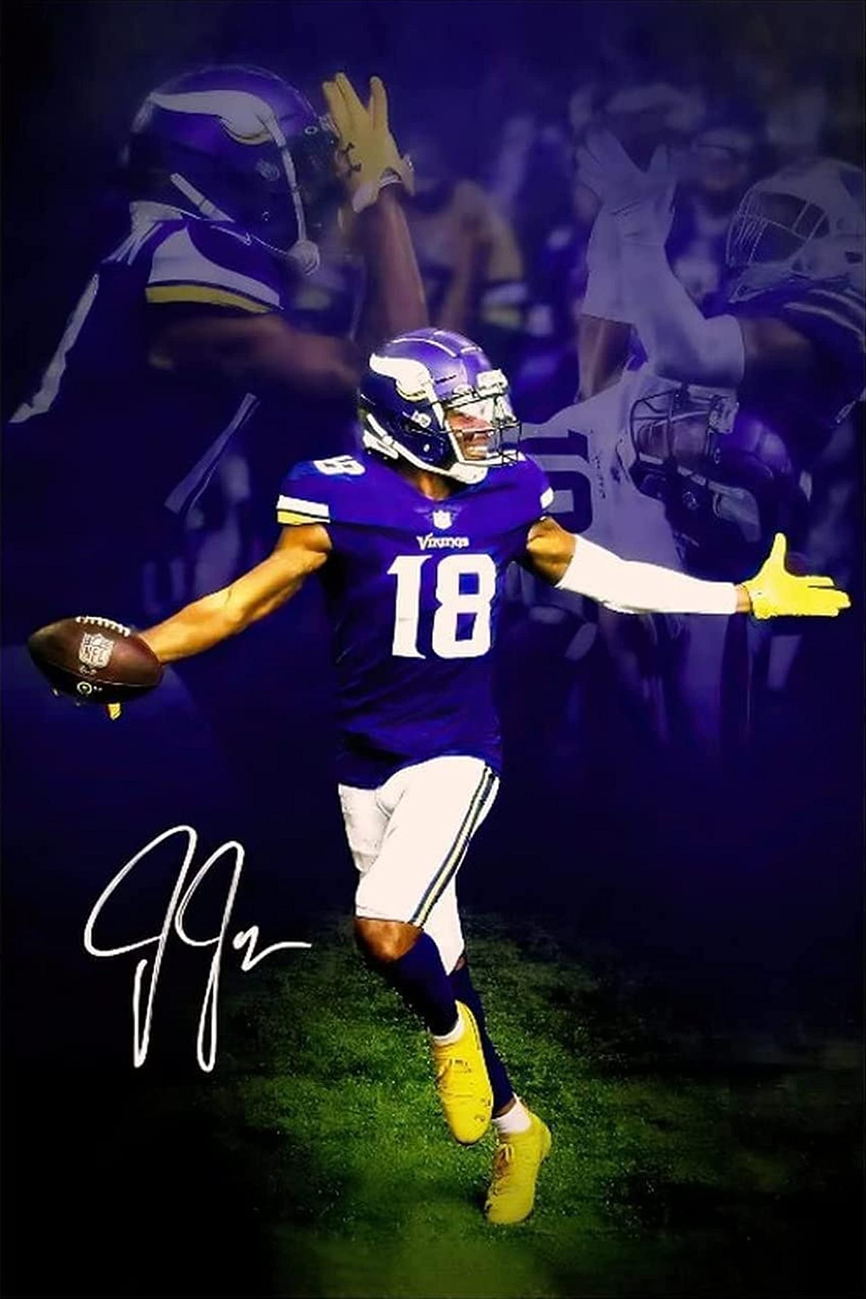 Justin Jefferson III, Poster, Size 12 X 18 Inch, by Dark Star One