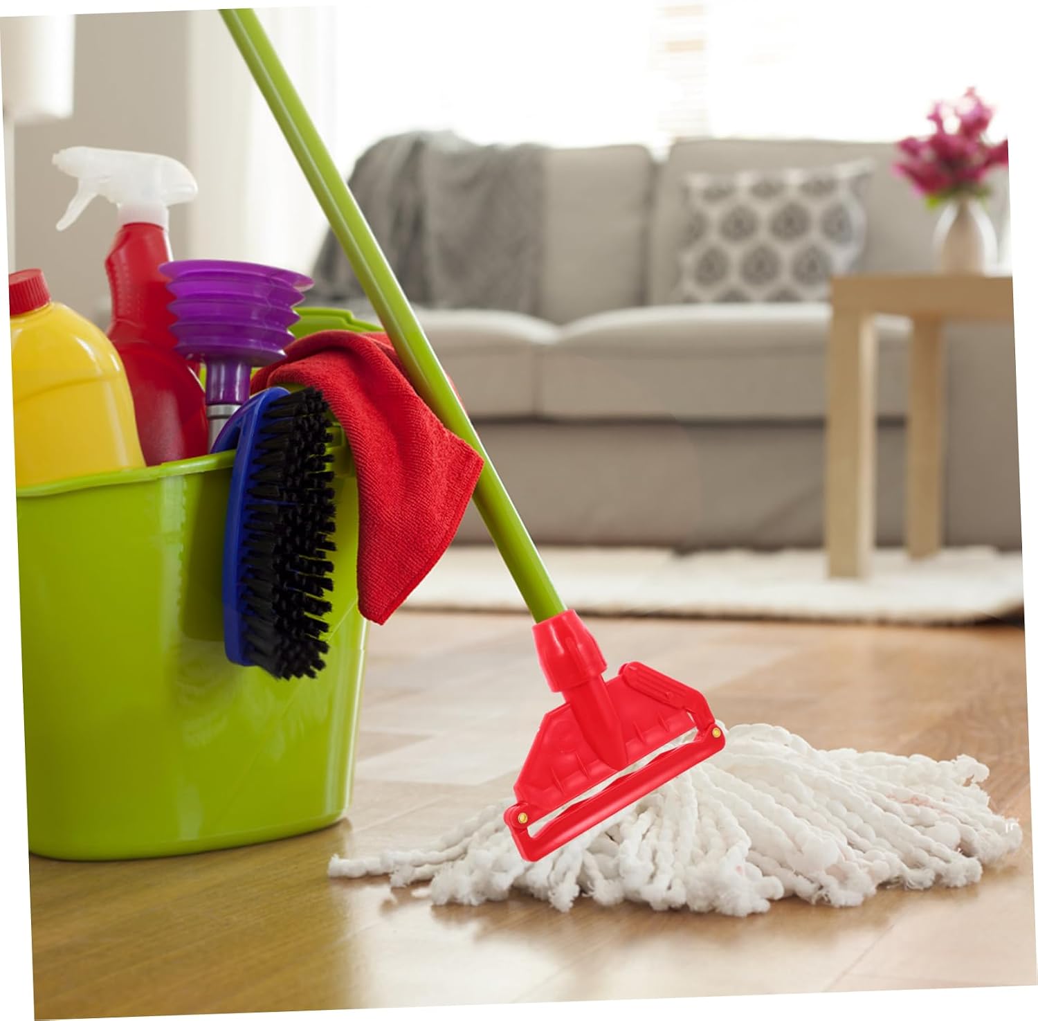 2Pcs Detachable Mop Head Clip Non Perforated Replacement for Efficient Cleaning Durable Design Compatible with Various Mop Types