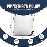 Vista 73 de Utopia Bedding Rellenos de Almohada Decorativa (Paquete de 4, Blanco), 20 x 20 Pulgadas Almohadas Decorativas de Interior para Sofá, Cama, Diván