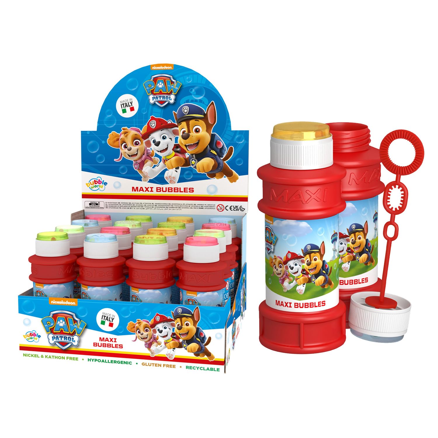Maxi Paw Patrol bolle di sapone 175 ml – 16 pezzi in display
