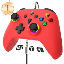 Averlixor Wired PC Controller Compatible with Windows Laptop Steam, Control with 1000Hz Polling Rate No Drift Stick, Custom Paddles Turbo Remote, RGB Light Gamepad