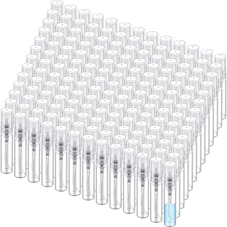 Zhehao 200 Pcs Mini Spray Bottles Clear Glass Perfume Bottles Refillable Fine Mist Perfume Atomizer Portable Empty Sample ...