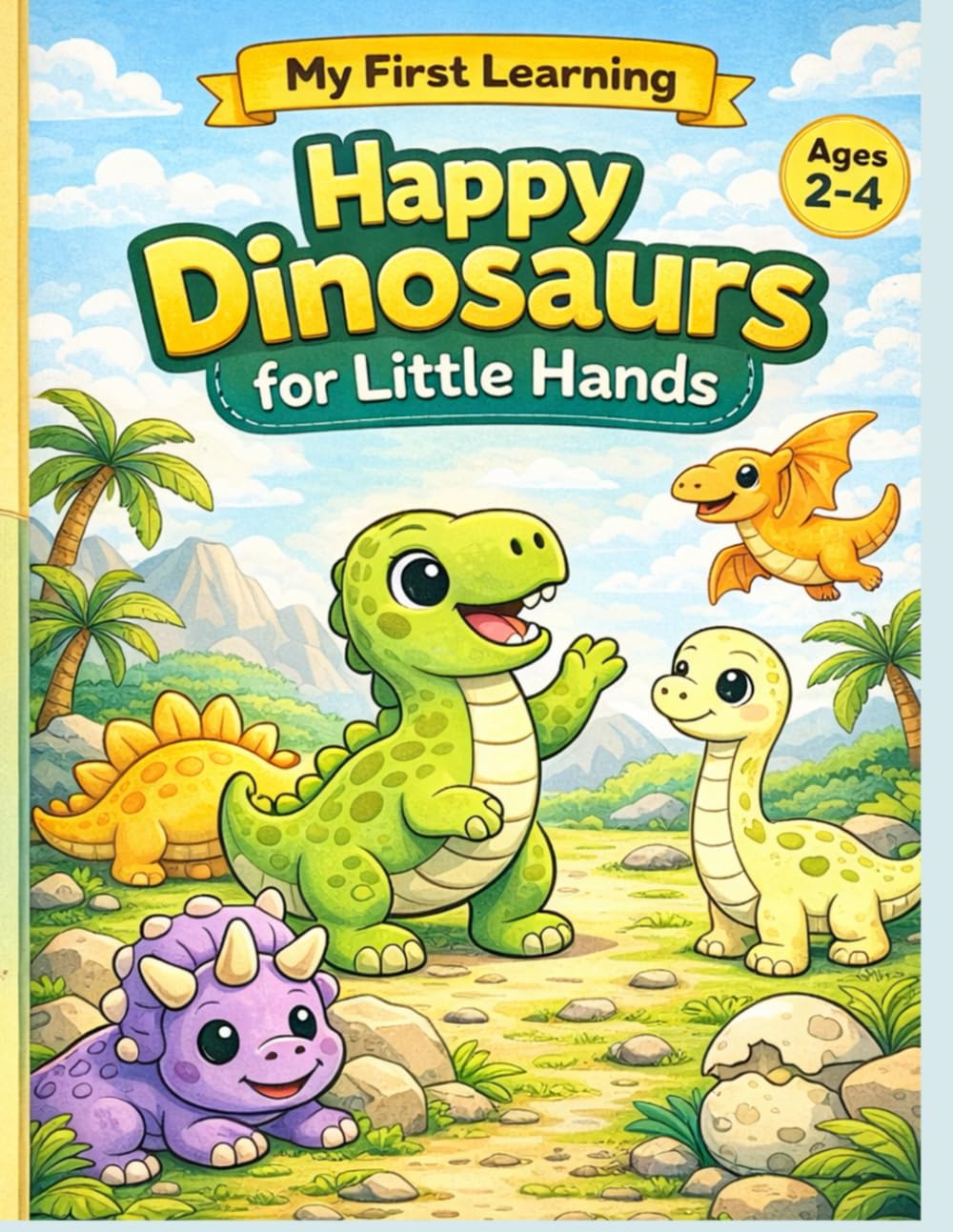 My First Learning: Happy Dinosaurs (Book 5 in the My First Learning Series): Fun & Simple Dinosaur Pages for Little Hands (Ages 2–4)