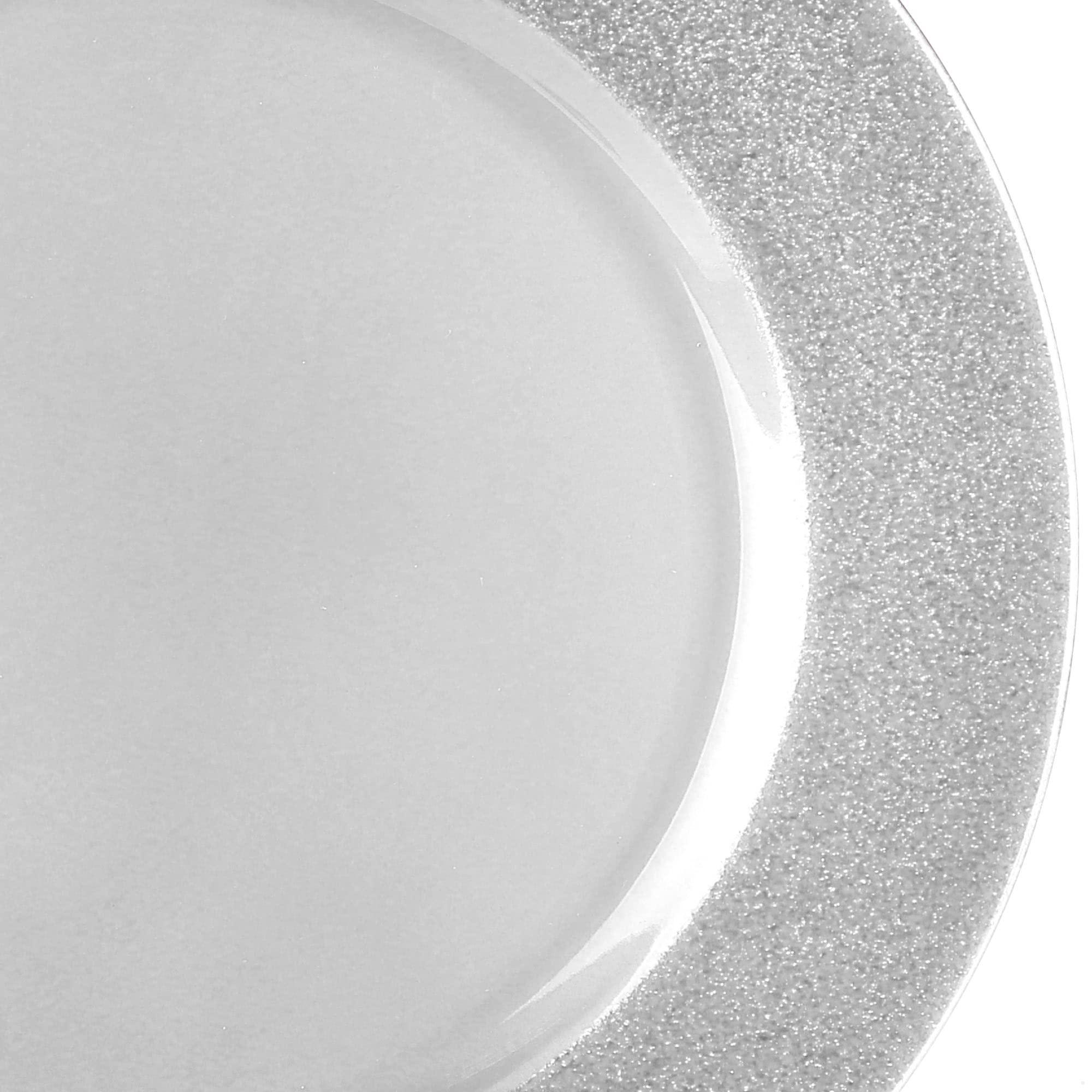 COM-FOUR® 4x musujace talerze ladujace, monochromatyczne spodki | na wesela - uroczystosci rodzinne lub Boze Narodzenie - Ø 33 cm
