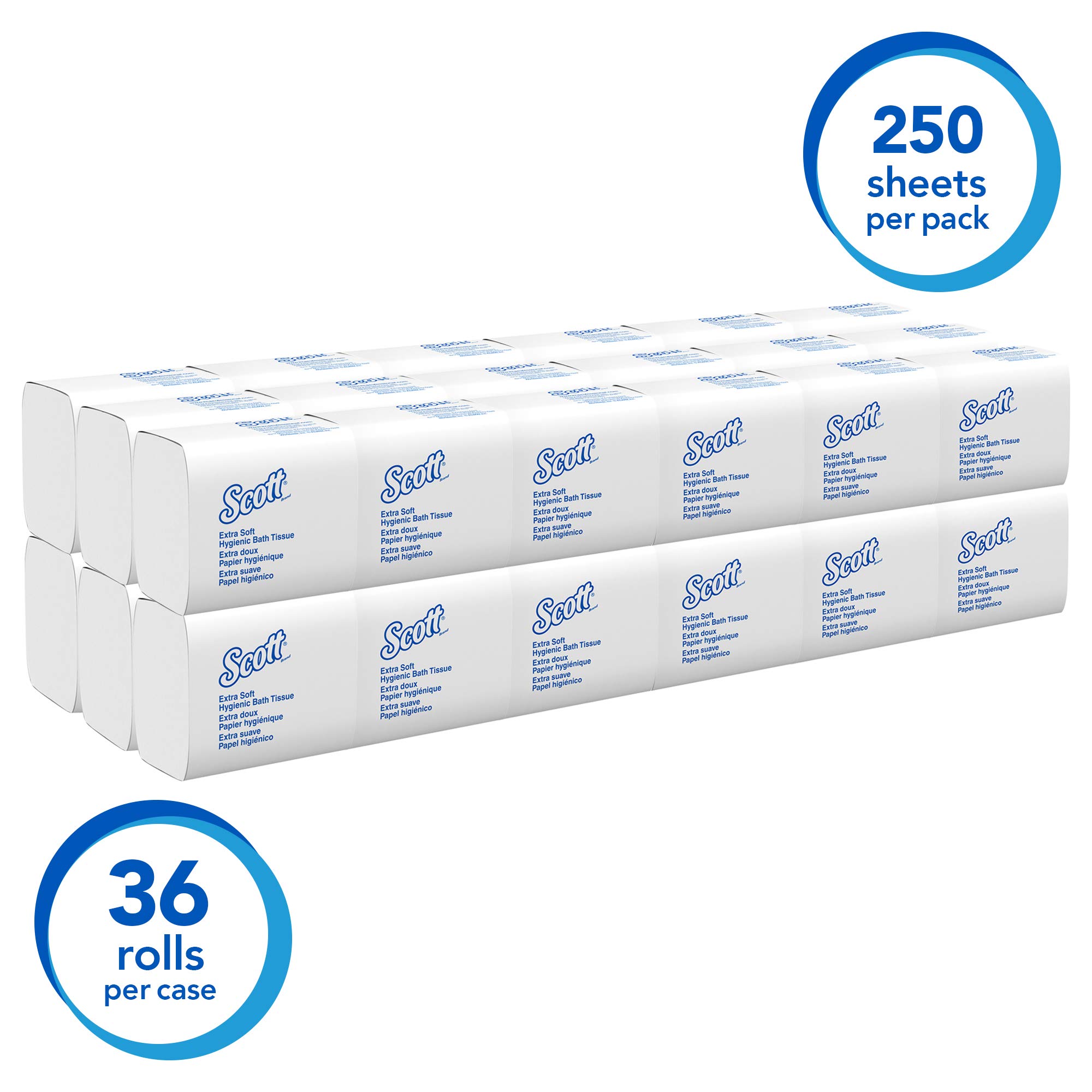 Amazon.com: Scott® Hygienic High-Capacity Folded Bath Tissue, Bulk