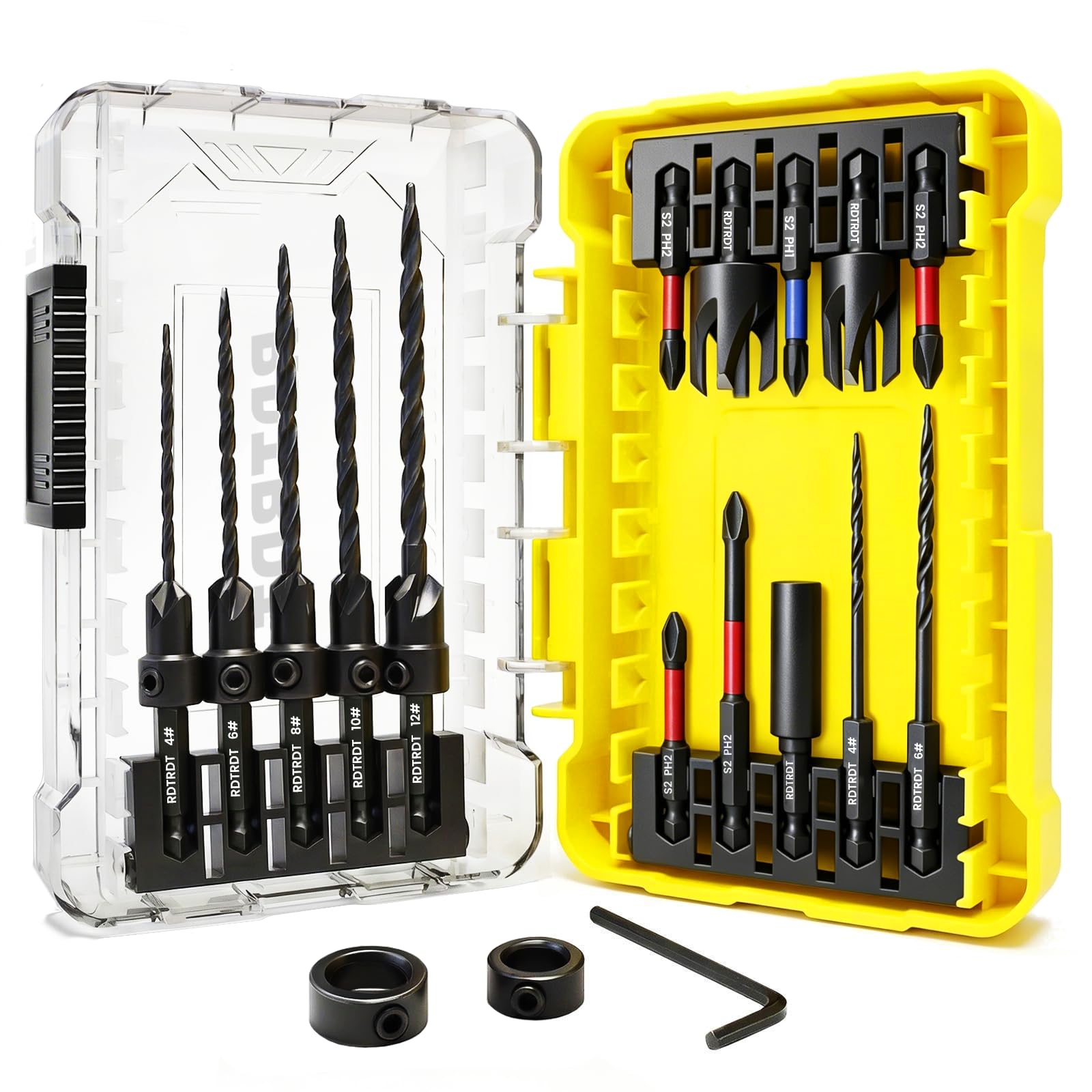 18 Piece Countersink Drill Bit Set - Woodworking Tools -1