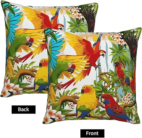 Miniatura 3 de Fundas de almohada de lino y algodón de 18 x 18 pulgadas, fundas de cojín cuadradas para sofá cama