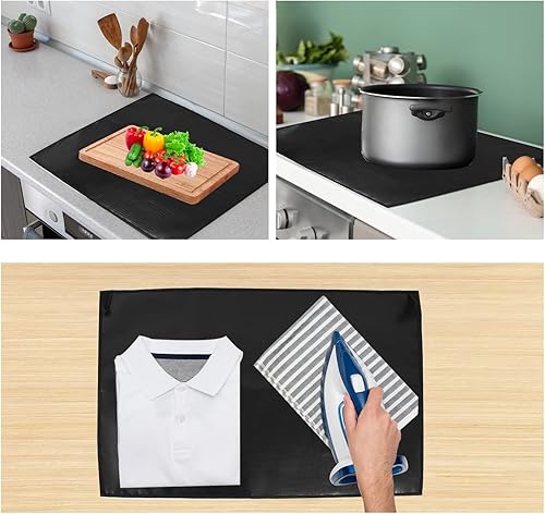 Miniatura 6 de Cubiertas superiores de estufa para estufa eléctrica, 30 × 22 pulgadas, cubierta de estufa de vidrio resistente al calor, cubierta de cerámica