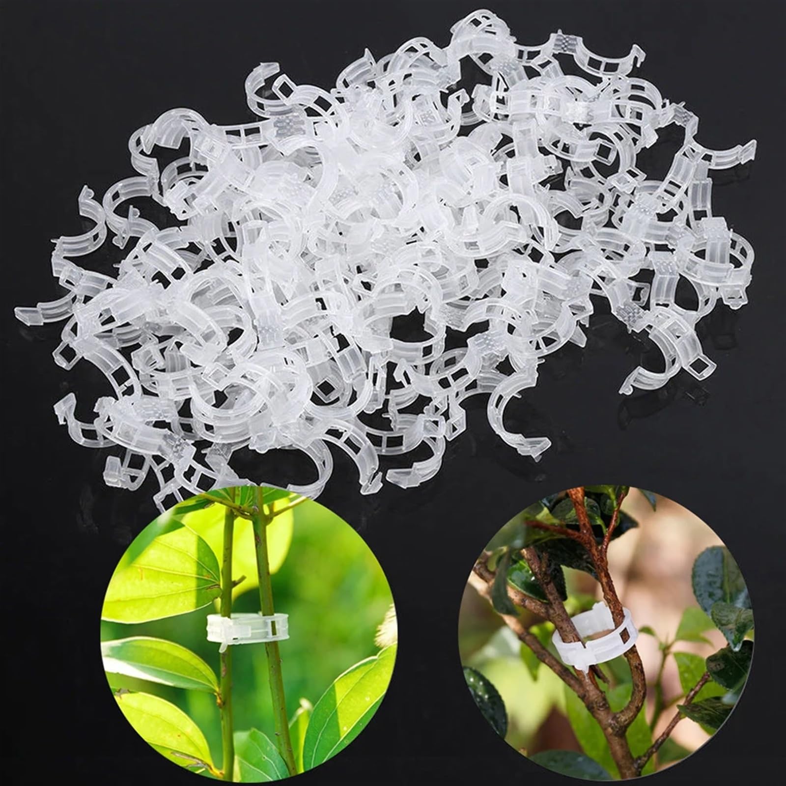 Mollette di sostegno per piante da giardino, Clip for piante in plastica riutilizzabili for innesto ionico, fissaggio 50/100 pezzi for pomodori vegetali(100pcs)