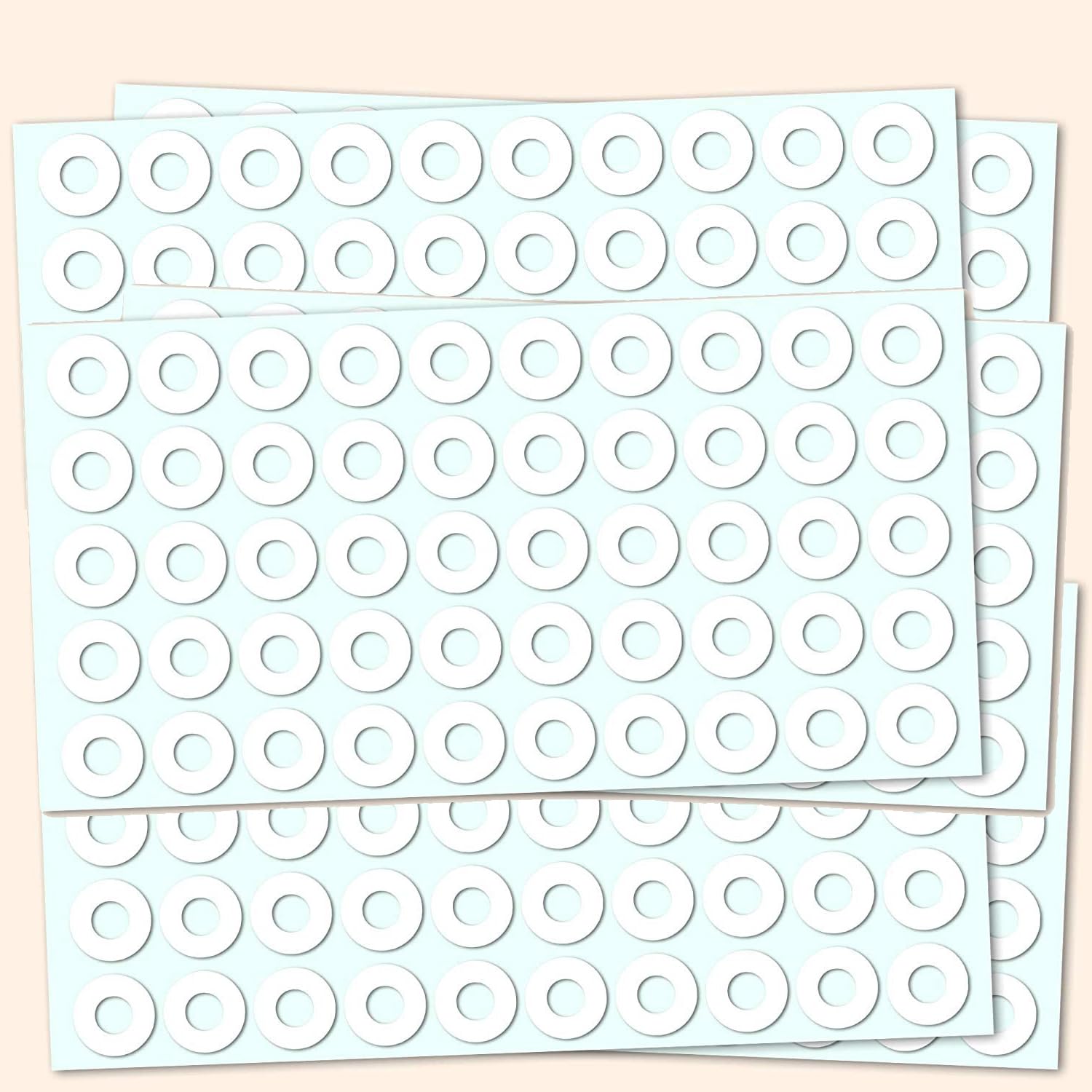 Salvabuchi Fogli Rinforzi Autoadesivi 13mm Trasparenti Bianco 1000 Pezzi