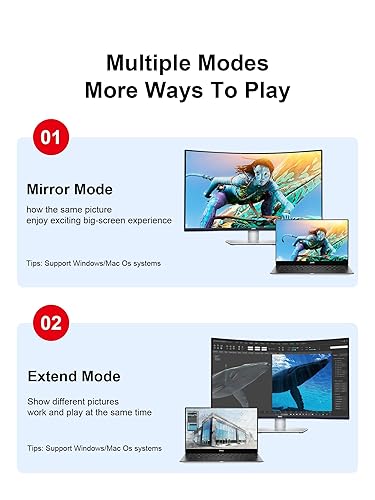 Miniatura 5 de SKW Cable DisplayPort a HDMI de 4.9 pies, 4K 30Hz DP a HDMI, cable de puerto de pantalla de alta velocidad, cable de monitor UHD, cable trenzado