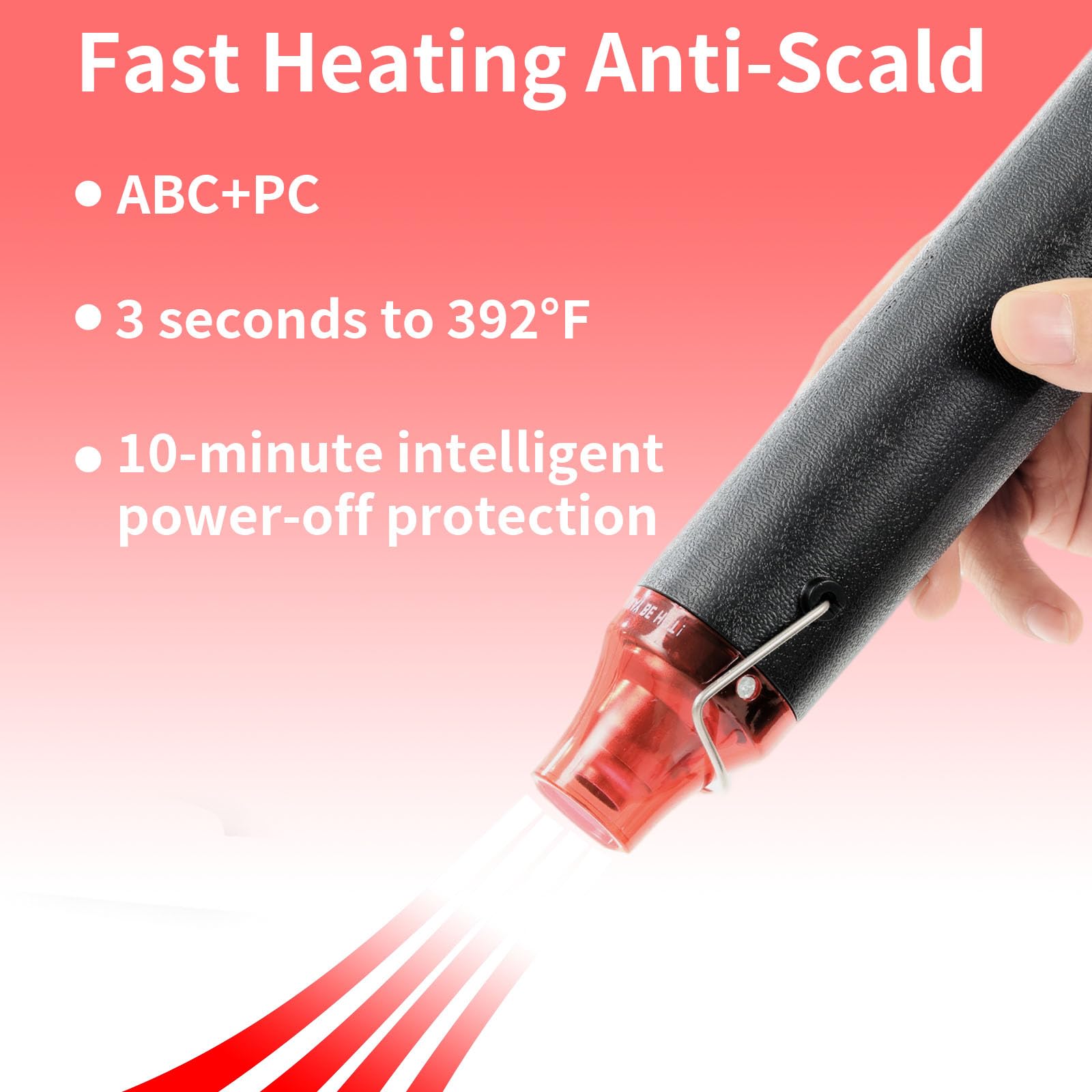 Tragbare Heißluftpistole zum Basteln, 110 V, 300 W, ultra-langes 1 m Kabel mit Ständer und Netzkabel für PVC-Umwicklung mit Schrumpffähigkeit, Farbe D