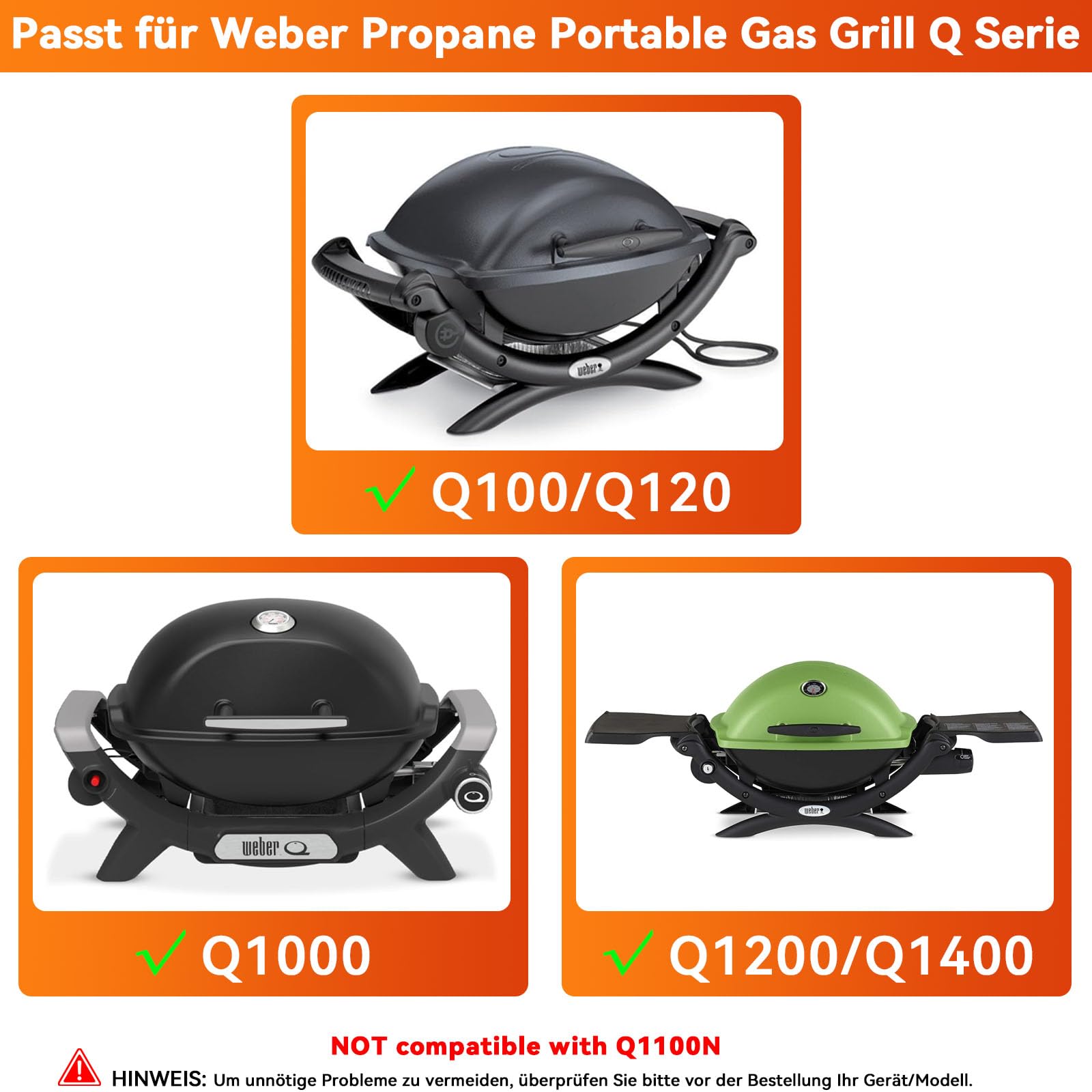 Plaque Plancha 32x22cm pour Weber Q100 Q120 Q140 Q1000 Q1200 Q1400 Accessoires Barbecue Gril à Gaz Pièce de Rechange 6558