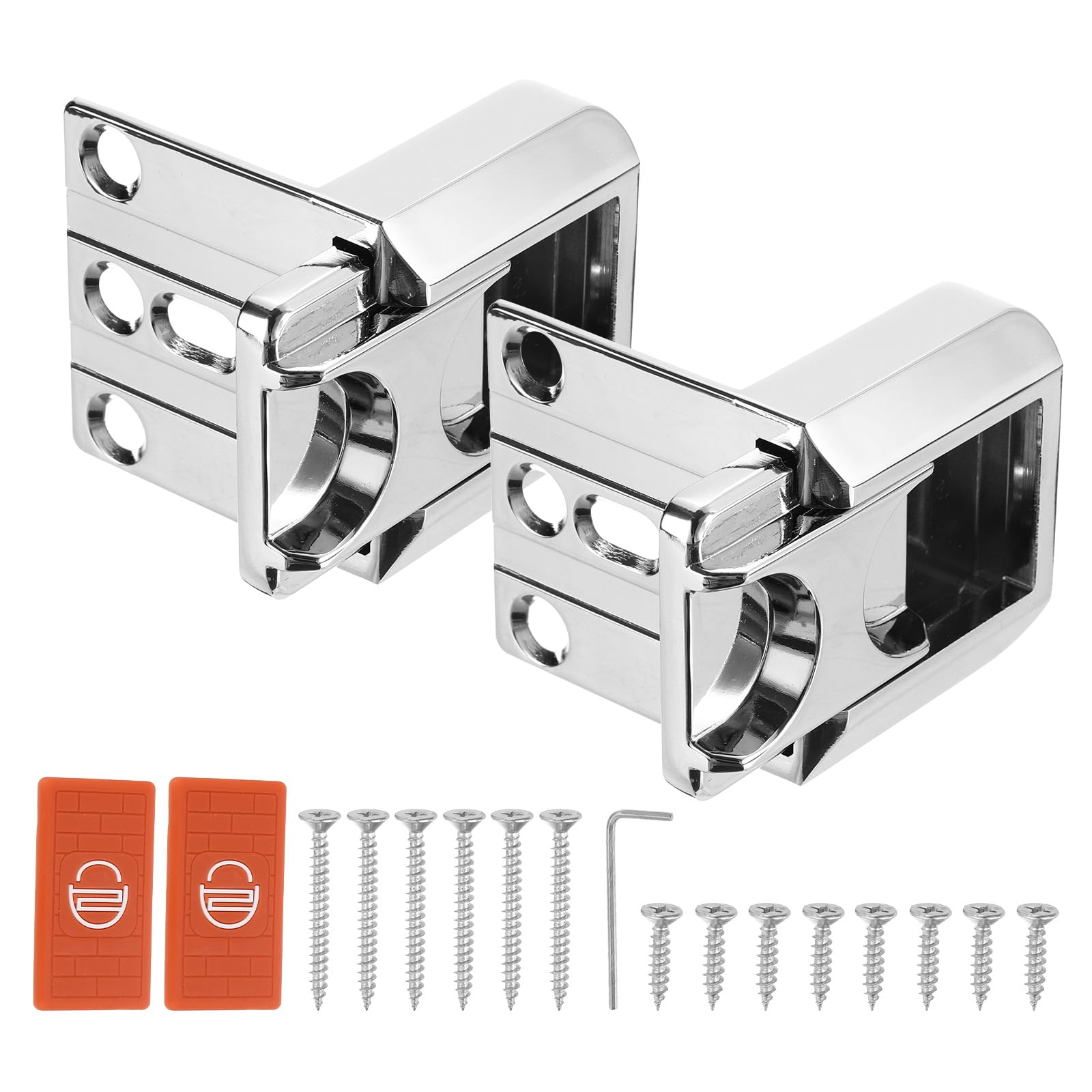 Muiltvoe 2 Pcs Home Security Door Lock, Child Proof Door Reinforcement Lock Latch, Upgraded Safety Night Lock Extra Protective Door Lock for Inward Swinging Door, Bronze