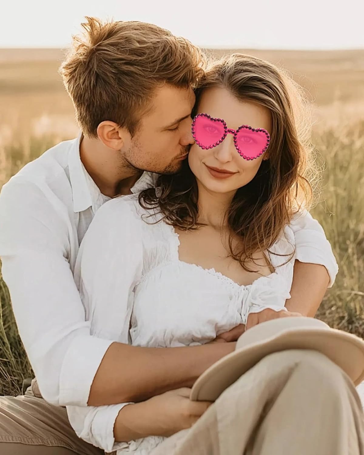 20 Pairs Heart Shaped Sunglasses for Women Colorful Glasses Fun Trendy Transparent Heart Sunglasses Party Favor