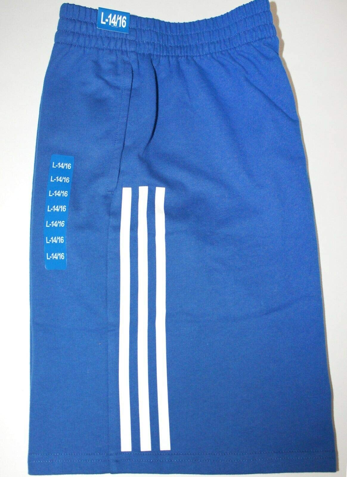 adidas Boys French Terry Athletic Shorts Royal Blue Large(14/16)