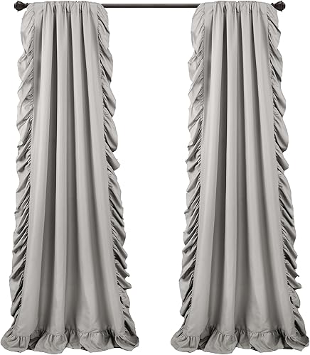 Miniatura 6 de Lush Decor - Par de cortinas blancas para ventana, colección Reyna