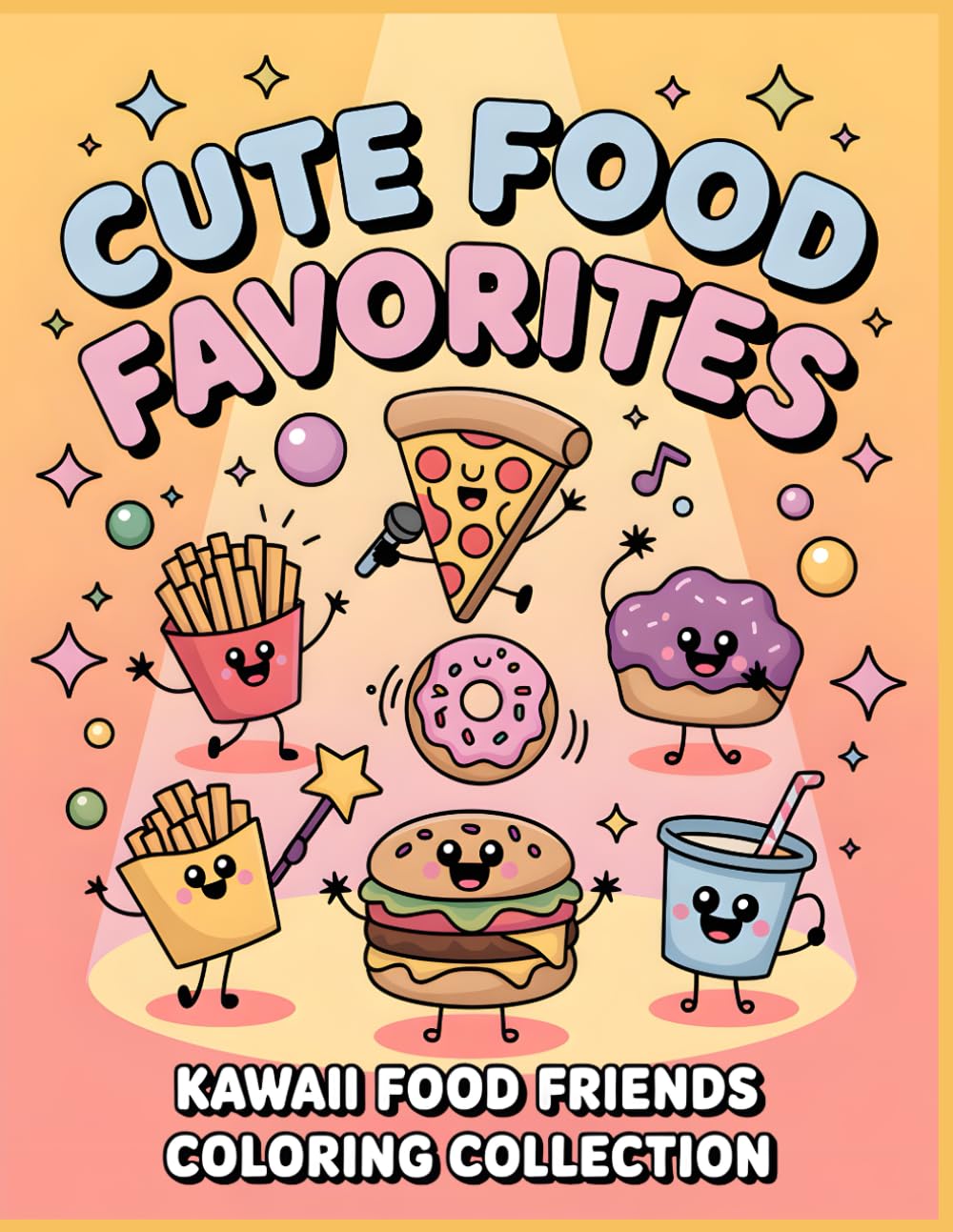 Cute Food Favorites Coloring Book: Adorable Snack and Treat Characters to Color • Fun and Easy Pages for Kids Ages 4–12 (Kawaii Food Friends Coloring Collection)