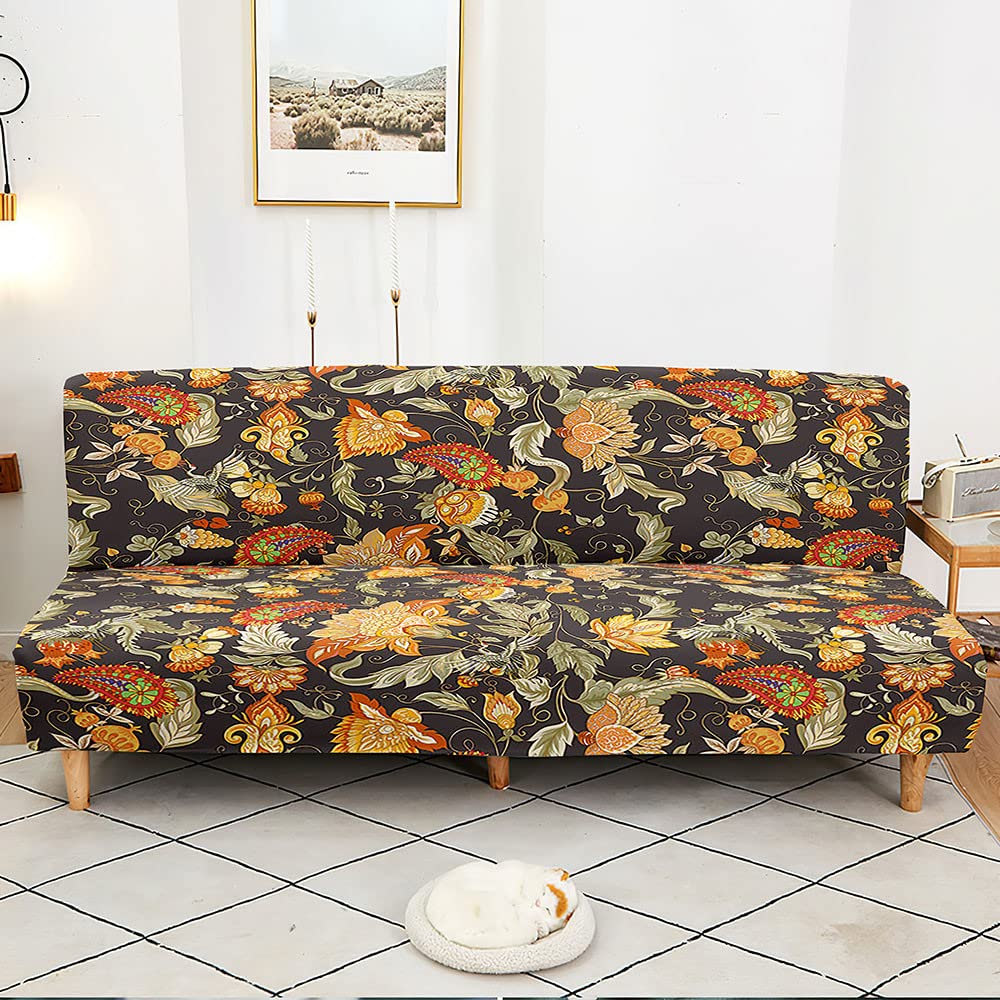 BXFUL Copridivano Senza Braccioli Clic Clac 3 Posti Fodera per Cuscino Elastica Universale Anti Scivolo Copri Divanoper Divano Letto Pieghevole Senza Braccioli (160-190cm,verde acqua