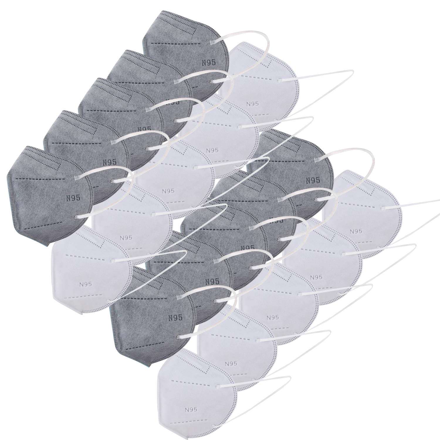 LIONCROWN Nonwoven Fabric Reusable Face Mask (White, Grey, without Valve) for Unisex (B08MCD6ZWC) Amazon Price History, Amazon Price Tracker