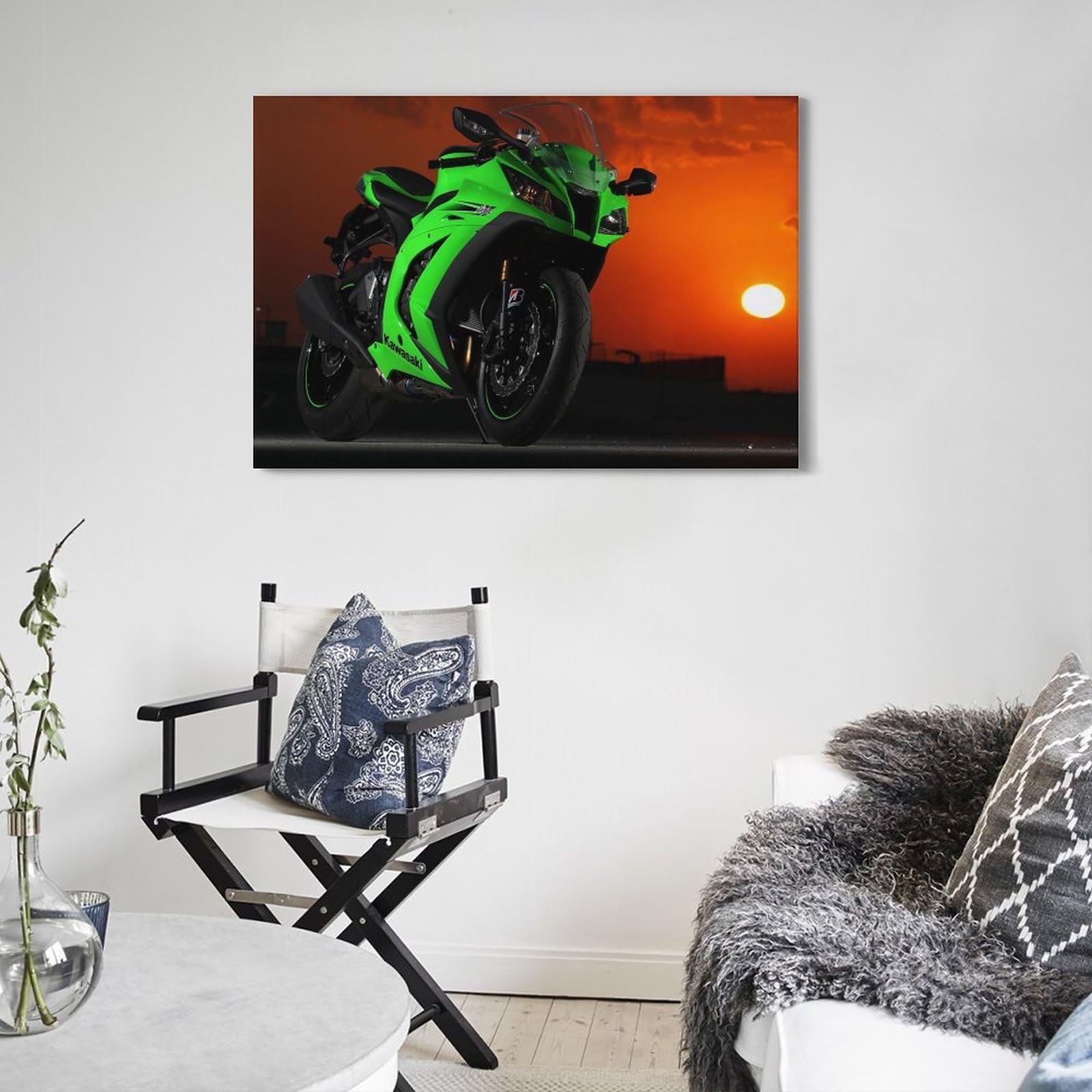 ECHUN Motorcycle Poster For Kawasaki Ninja ZX-10R Road Bike