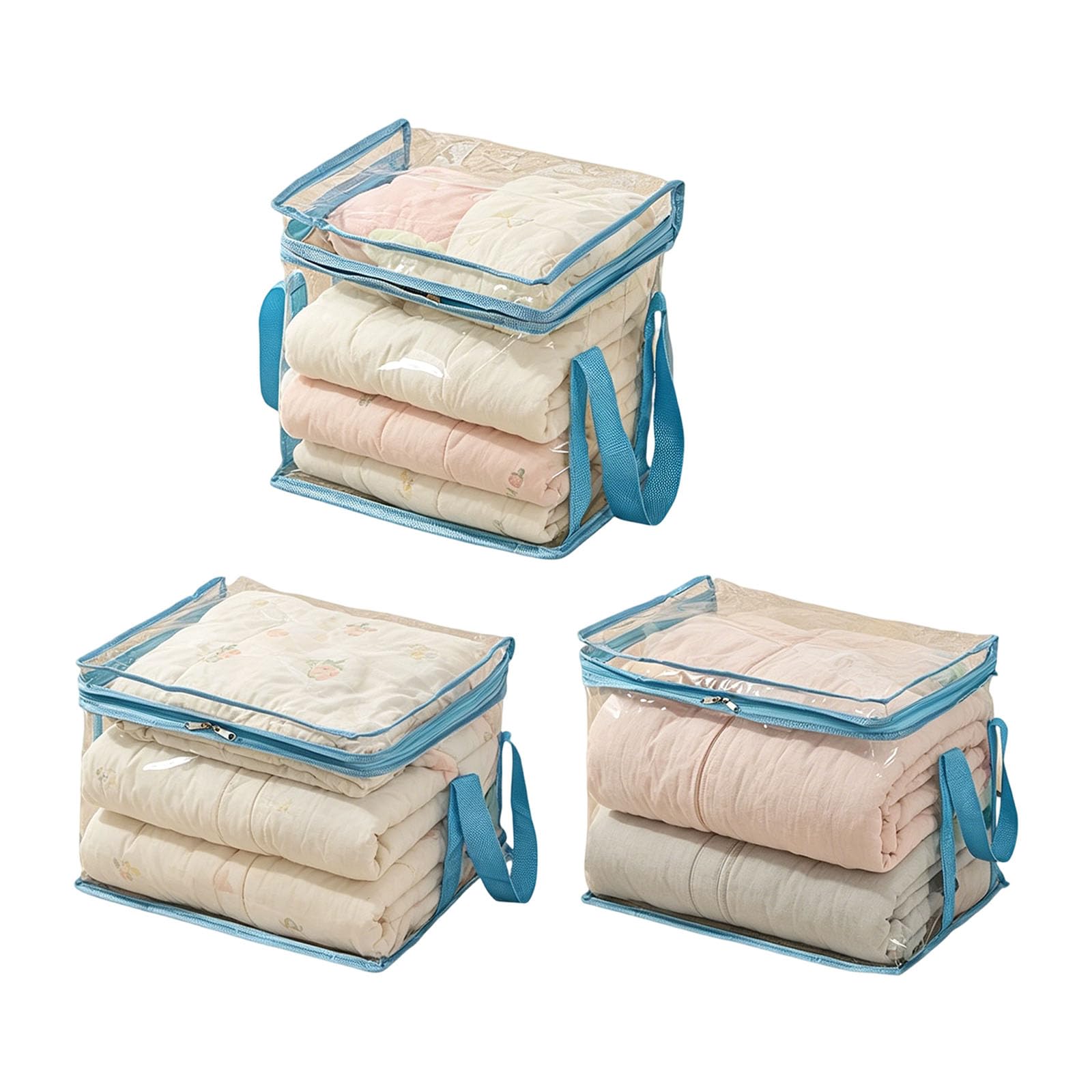 Of 3 See Through PVC Storage Pouches Organizers Clear Bag Great for Organizing Small Items Dustproof Storage Pouches