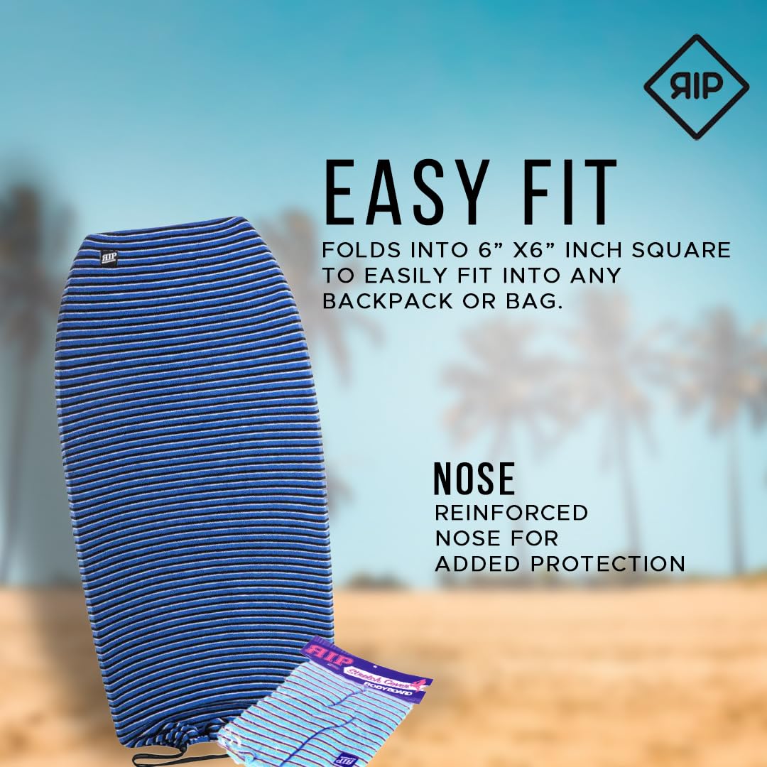 RIP Bodyboard Housse de chaussette extensible de 152 cm – Protège des rayures, des bosses, des dommages causés par les rayons UV du soleil, tissu doux résistant à l'eau – Chaussettes Boogie Board – Se