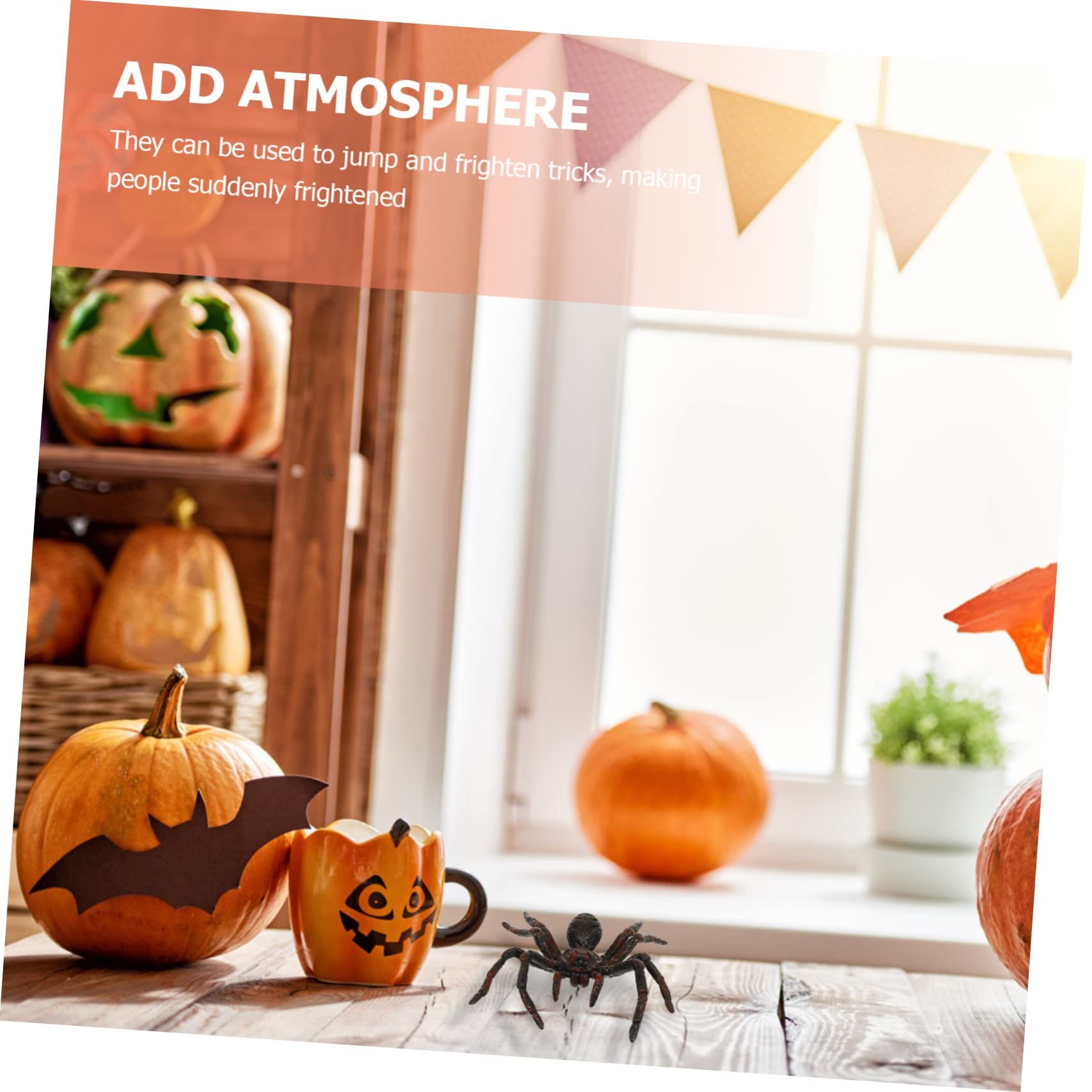 UPKOCH 3 Pezzi Ragno di Halloween Gigante Finto in Pvc Ragno Macabro Orribile Riutilizzabile per Casa Stregata e Giardino